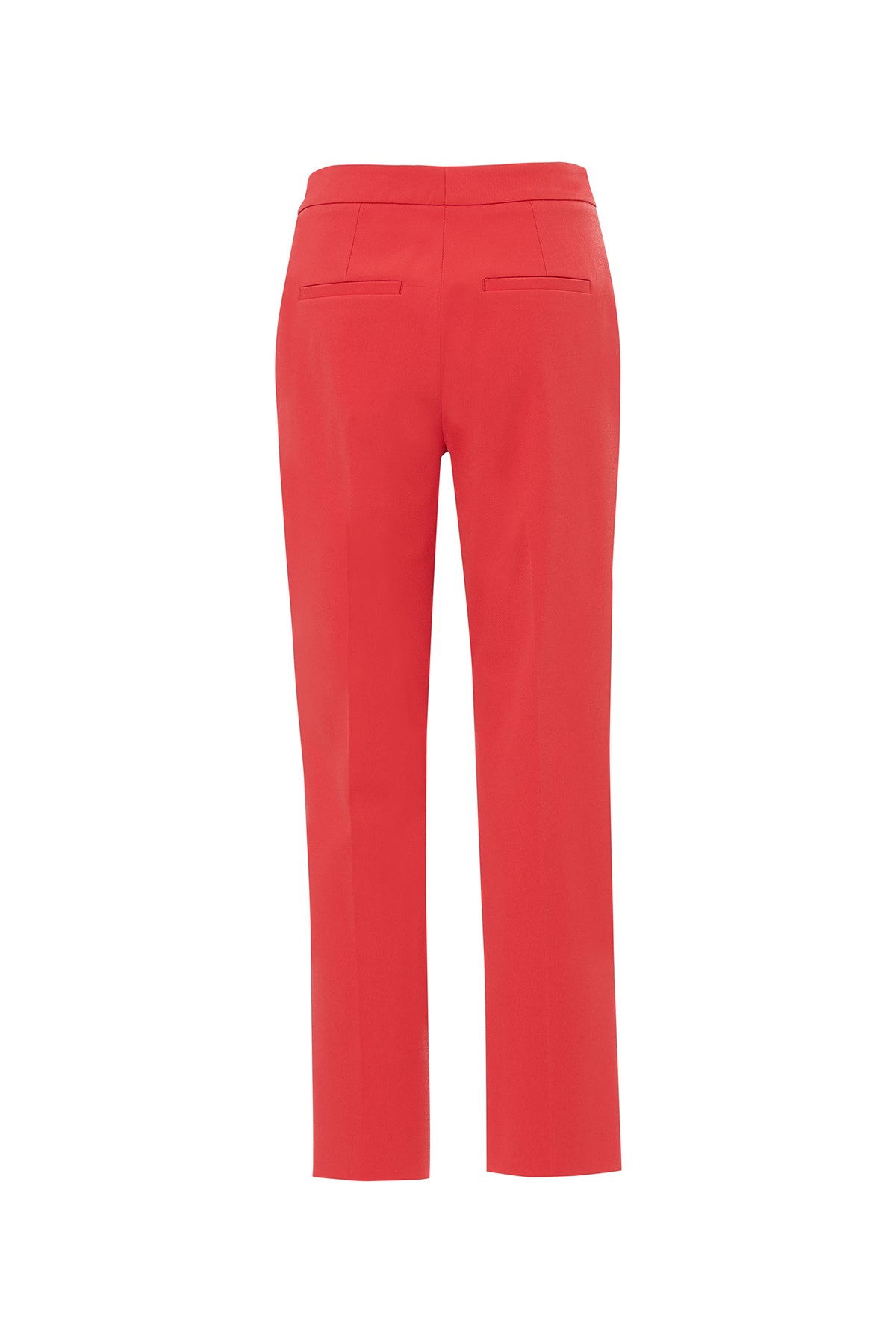 Red Classic Fabric Trousers