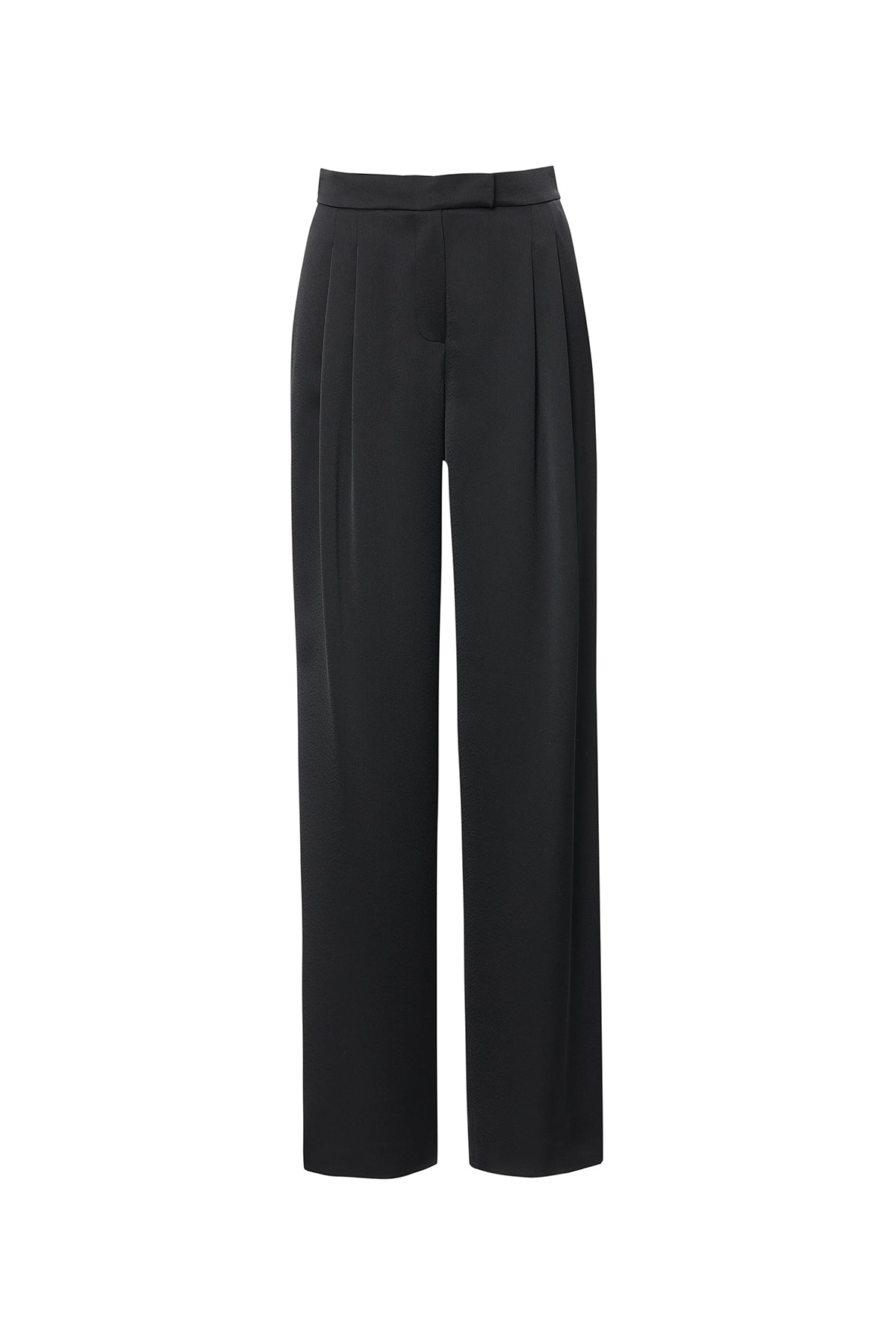 Black Trousers with Pleated Details