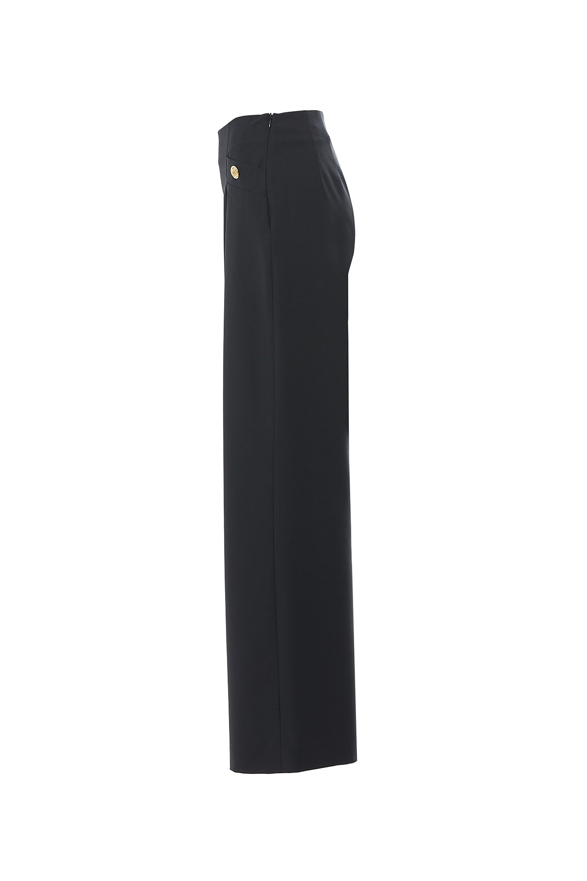 Black Trousers with Hook Closure