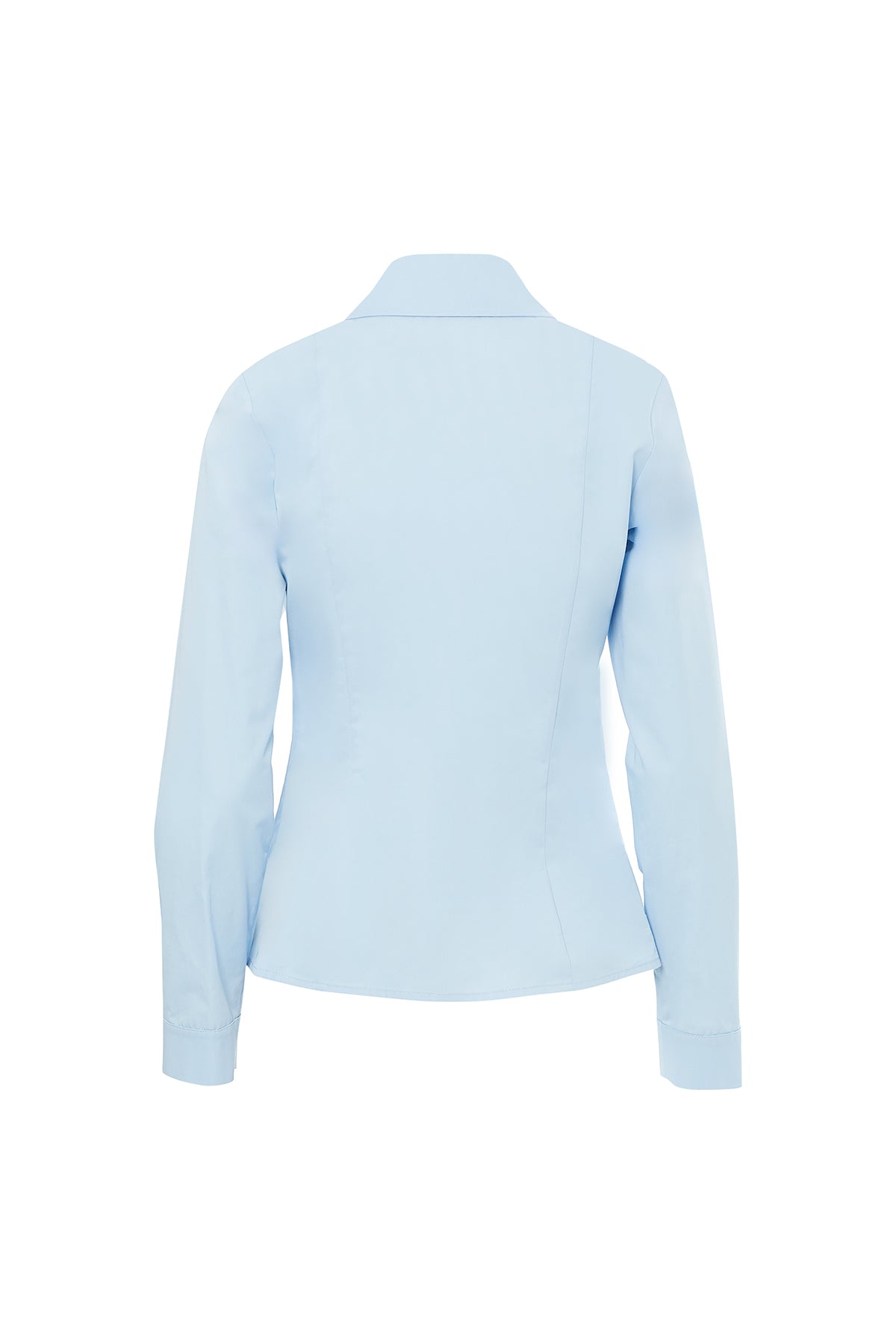Blue Shirt with Buttoned Pocket Detail