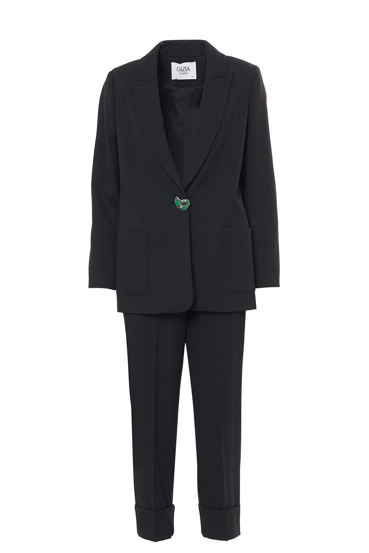Grey Suit Jacket with Metal Buttons