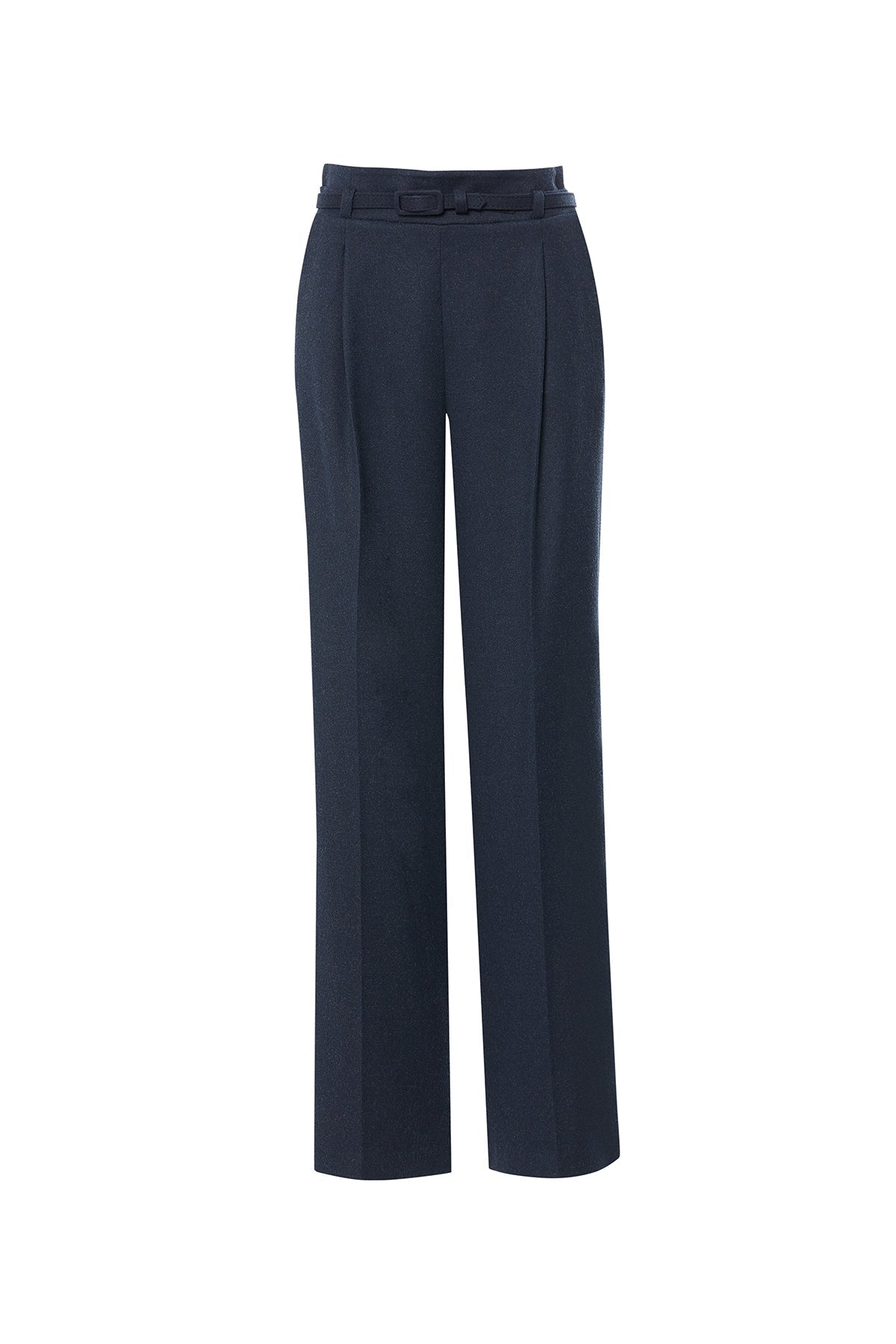 Navy Belted Palazzo Pants