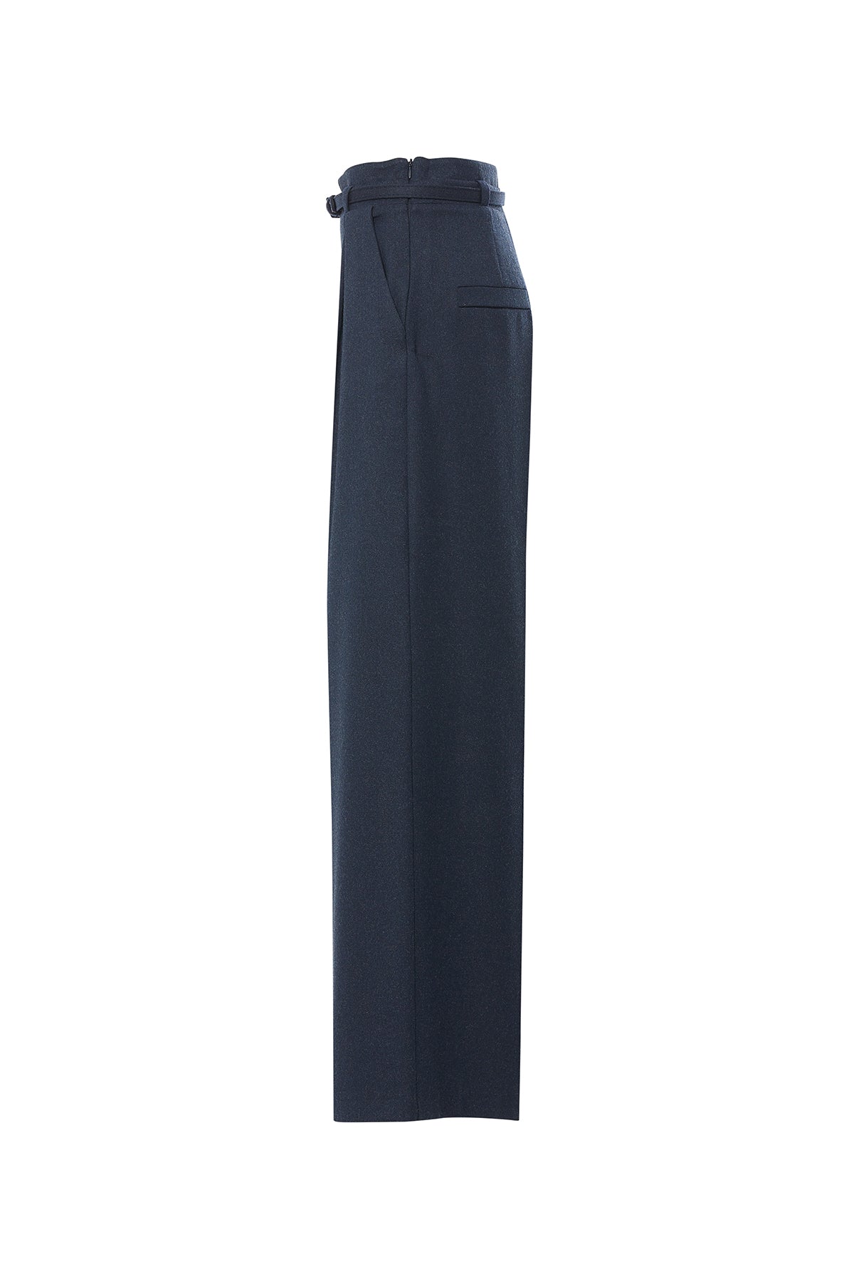 Navy Belted Palazzo Pants
