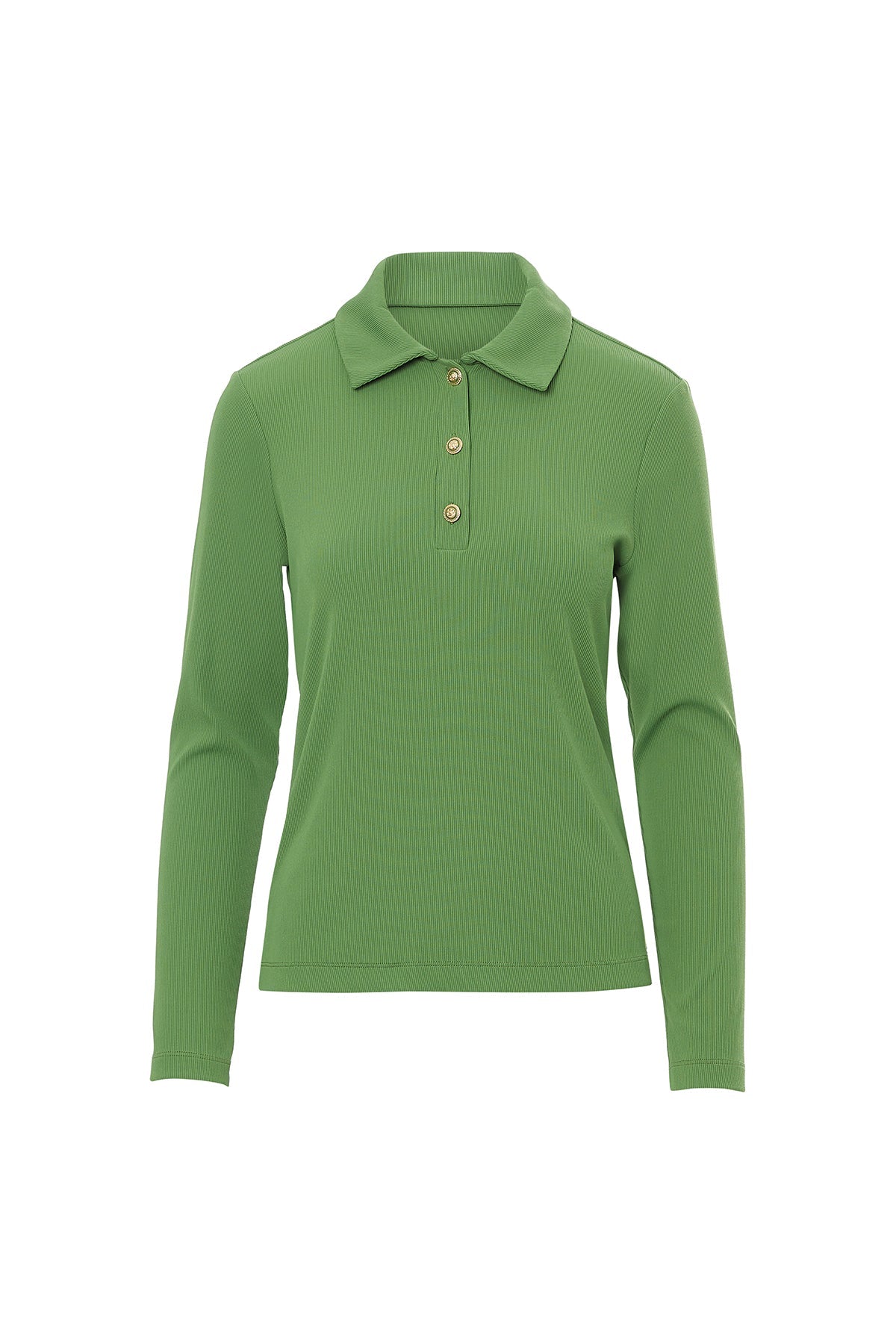 Green Collared Buttoned Blouse