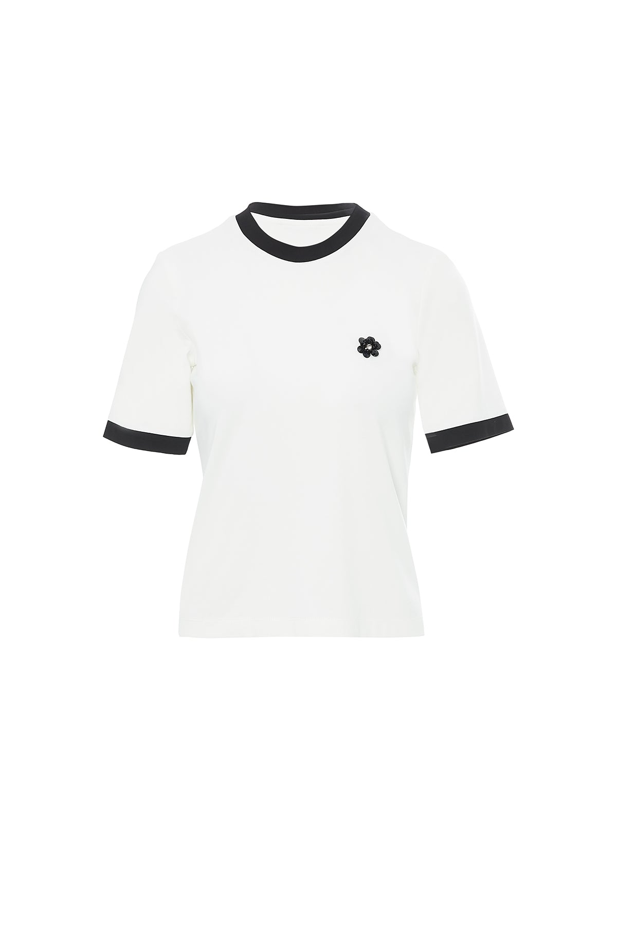 Ecru Blouse with Brooch Collar