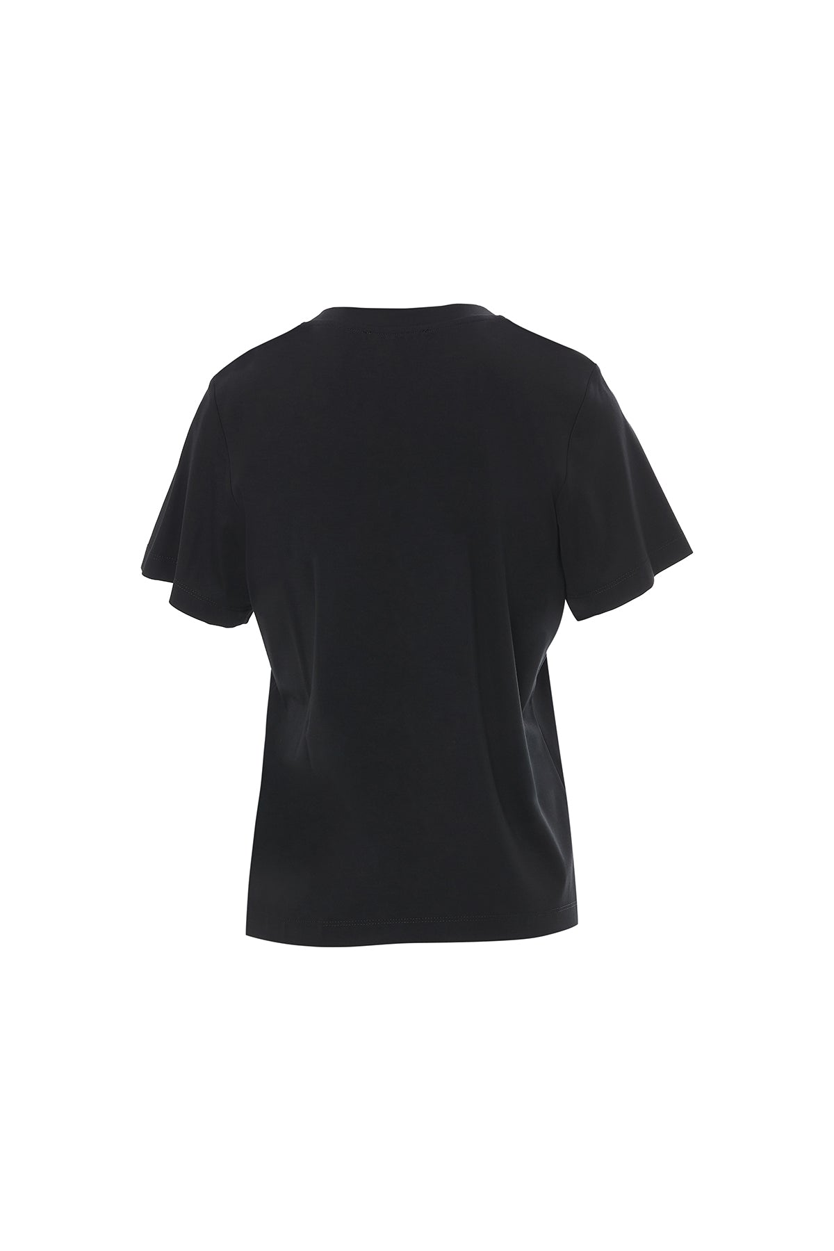 Black Blouse with Brooch Details