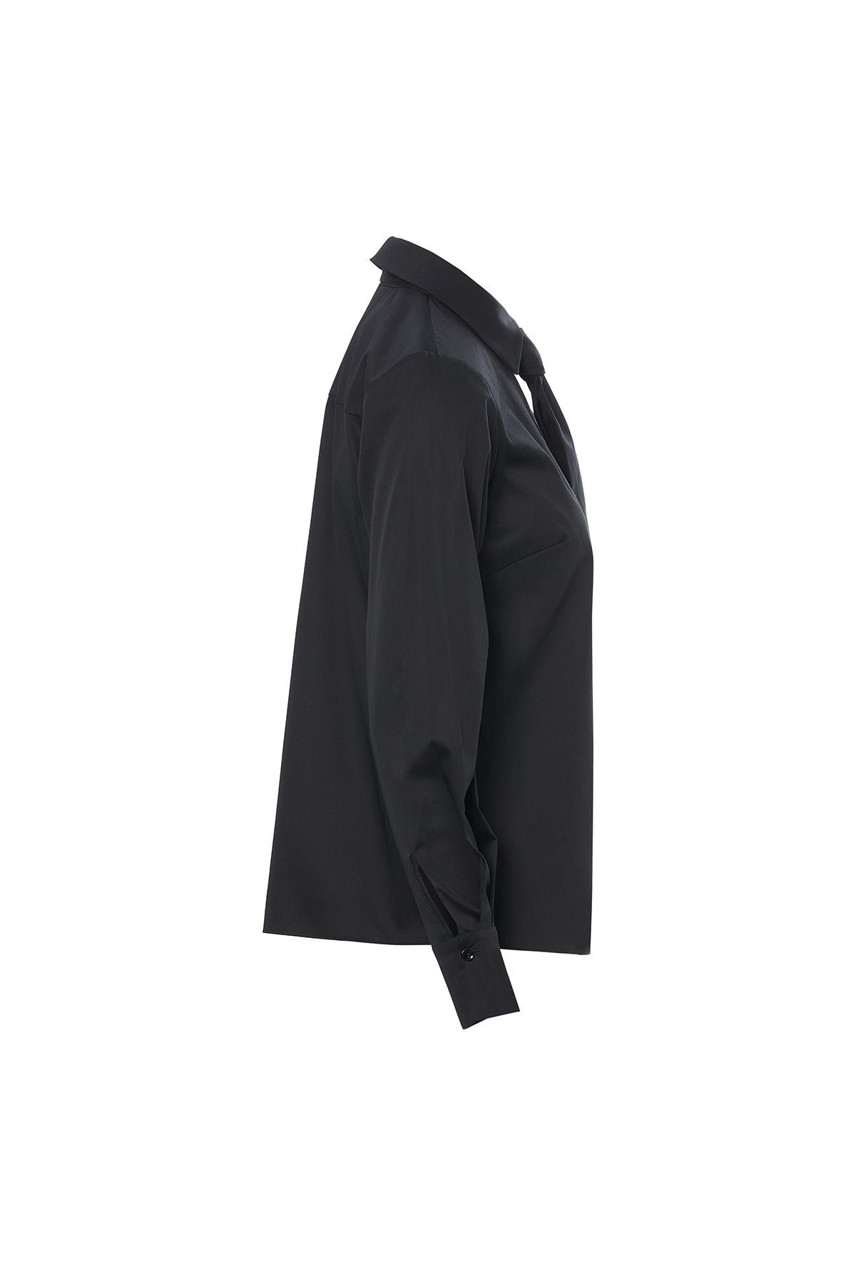 Black Shirt with Stone-Print Tie