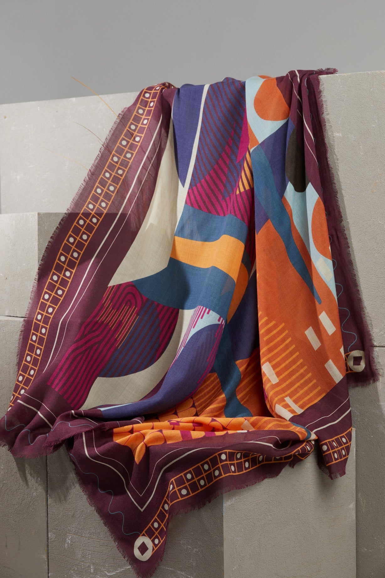 Geometric Patterned Scarf