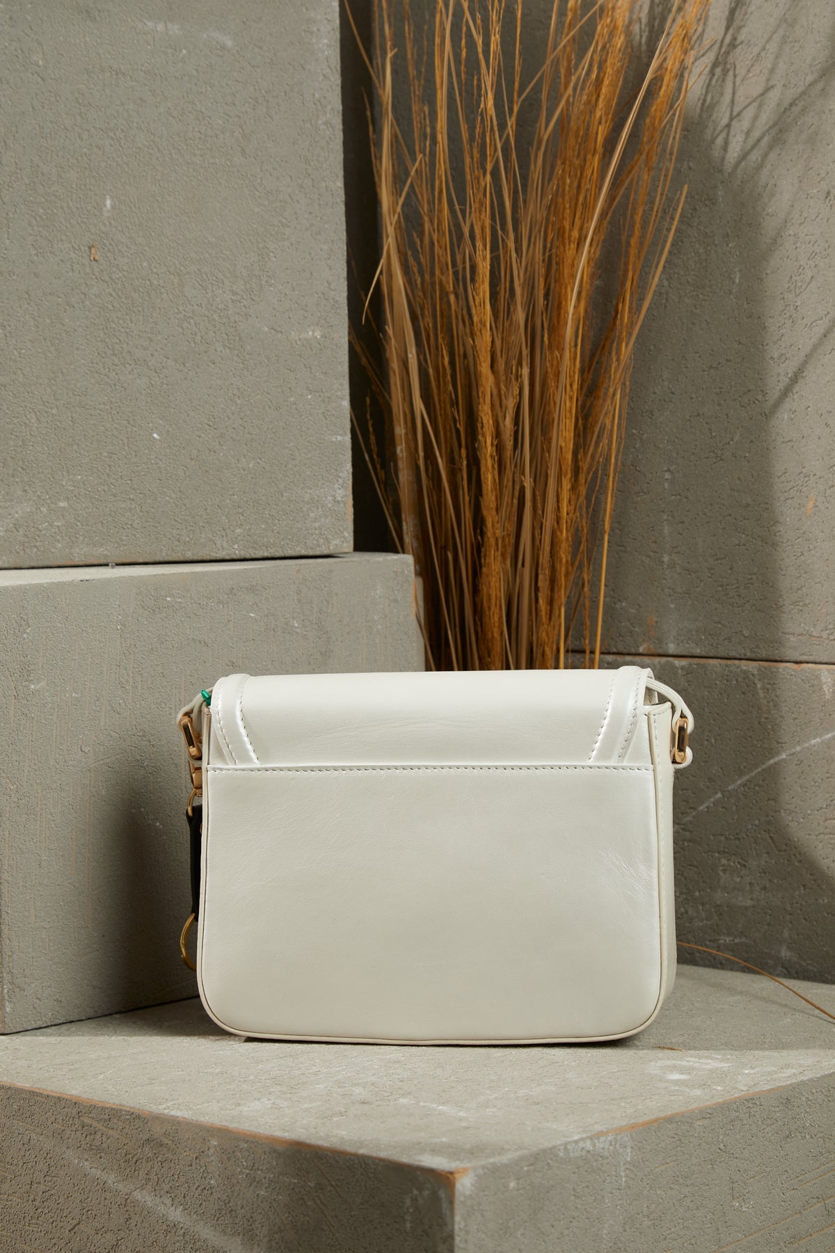 Adjustable Long Strap Leather Bag with Pattern