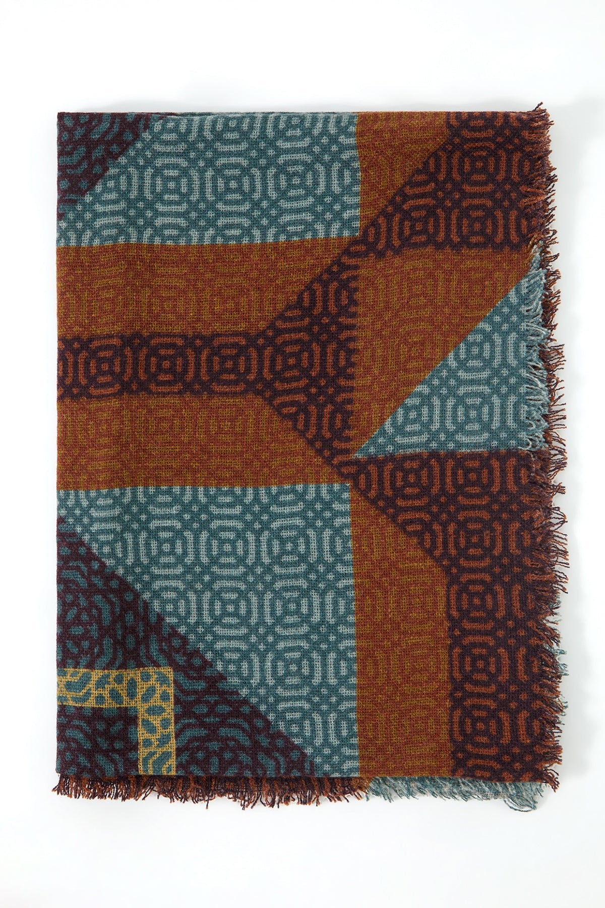 Geometric Patterned Long Shawl