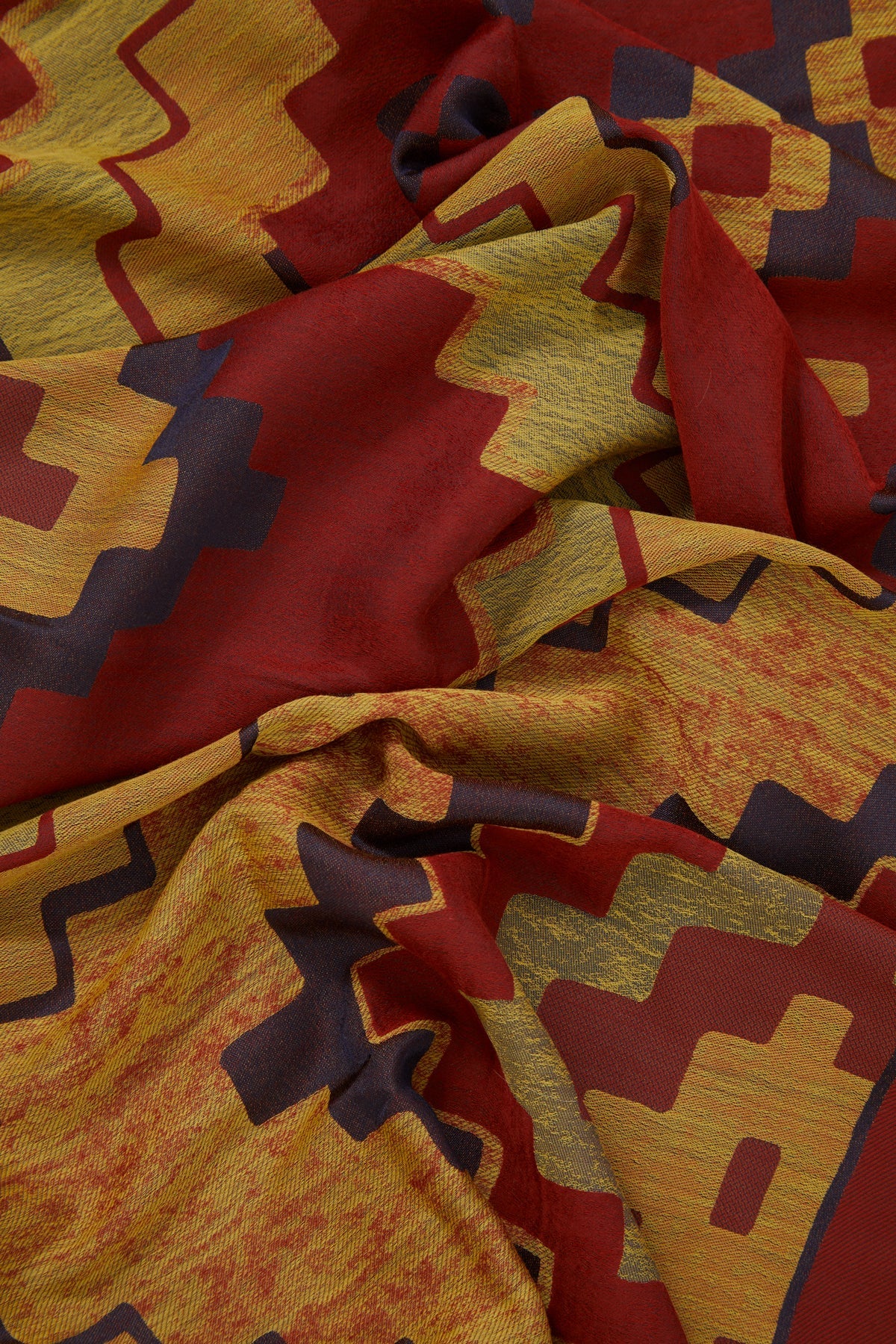 Geometric Patterned Long Shawl