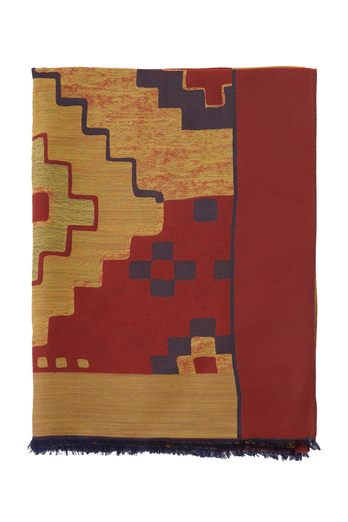 Geometric Patterned Long Shawl
