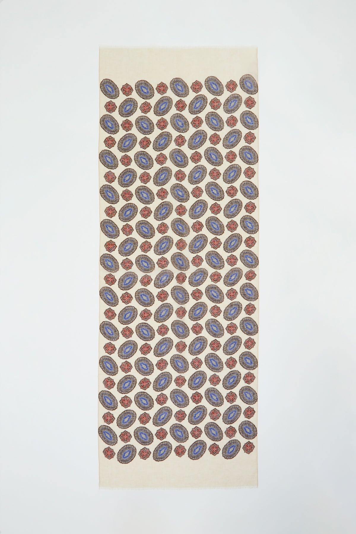 Ethnic Patterned Linen Shawl