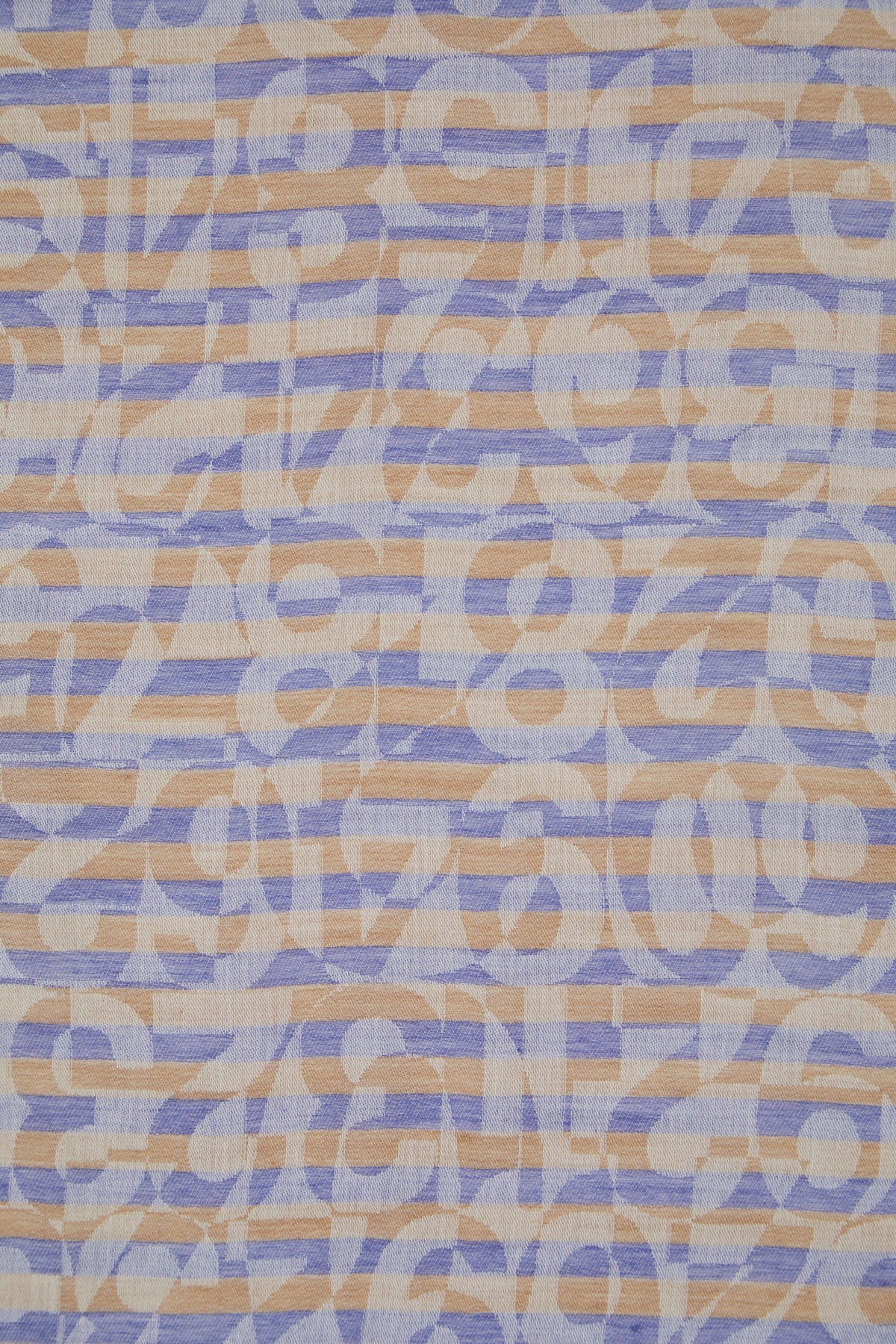 Striped Scarf with Number Details