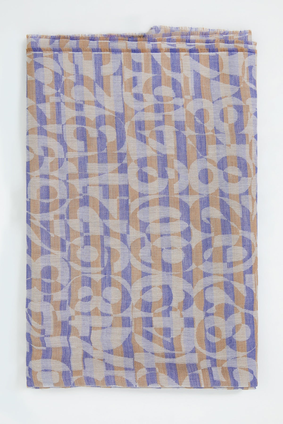 Striped Scarf with Number Details