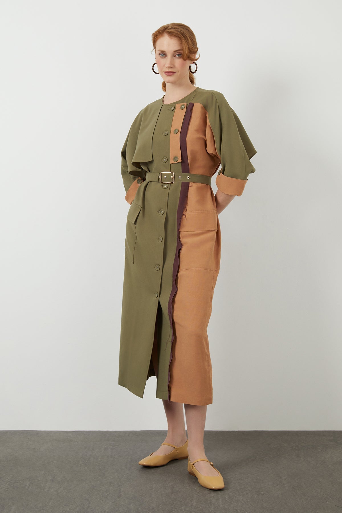 Lined Label-Sleeve Trenchcoat