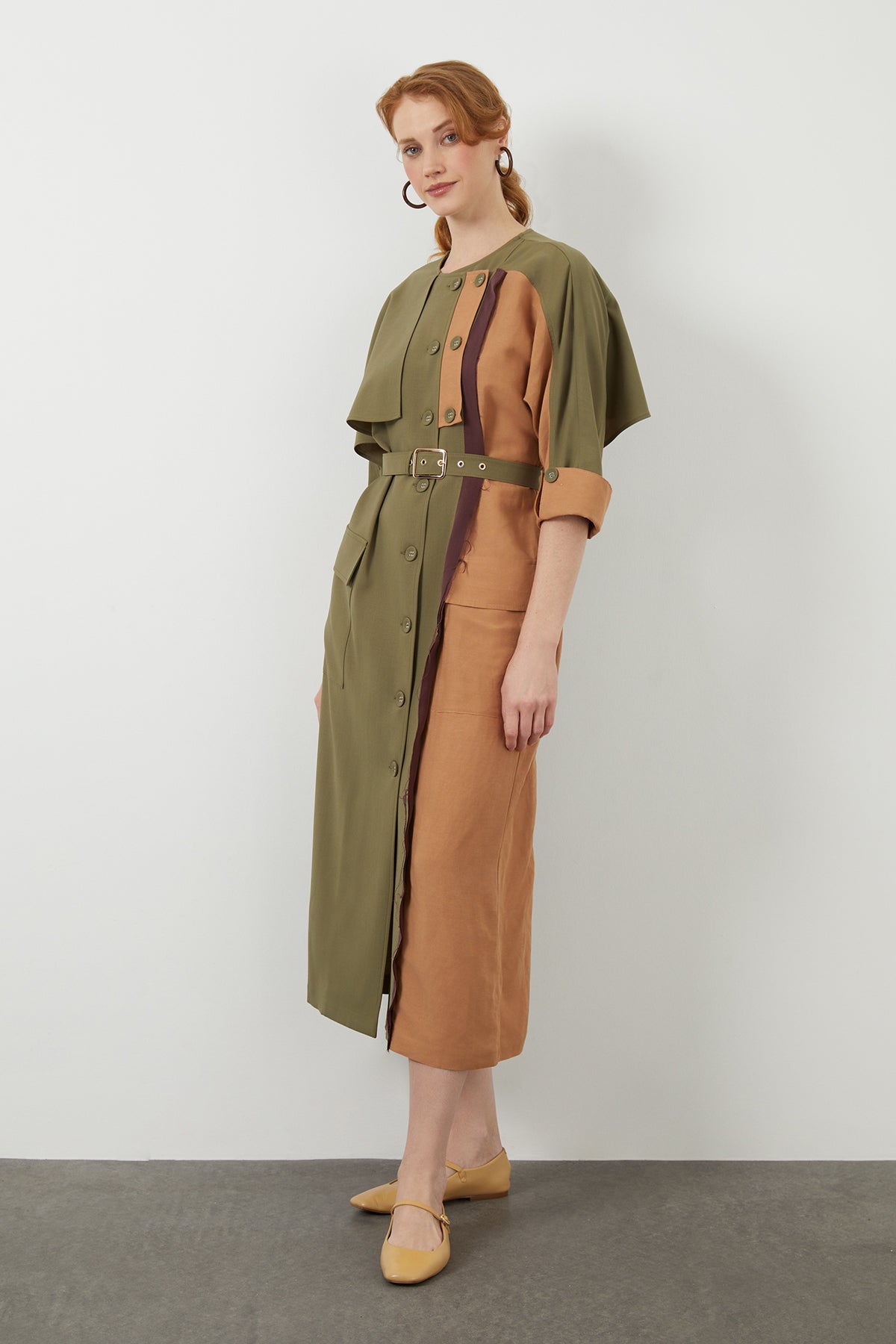 Lined Label-Sleeve Trenchcoat