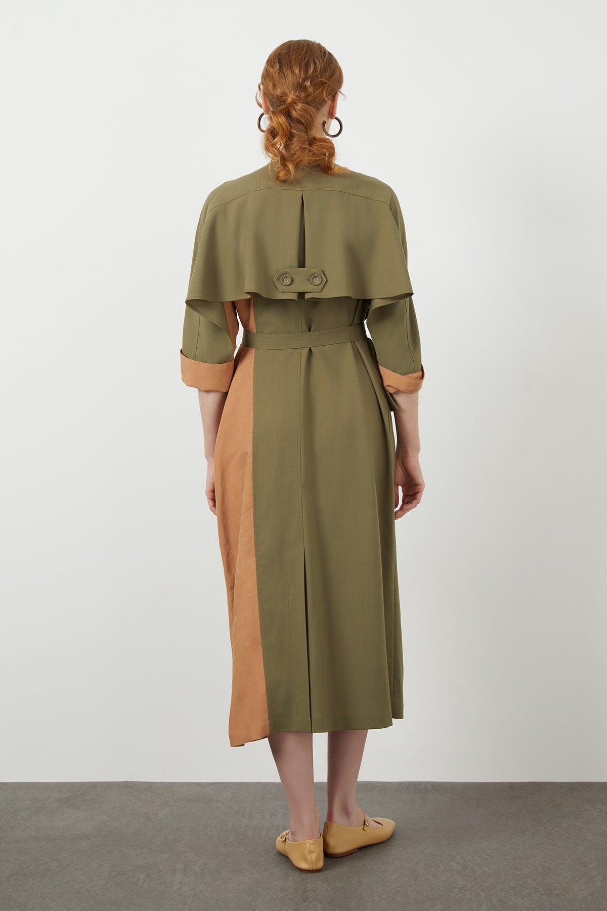 Lined Label-Sleeve Trenchcoat