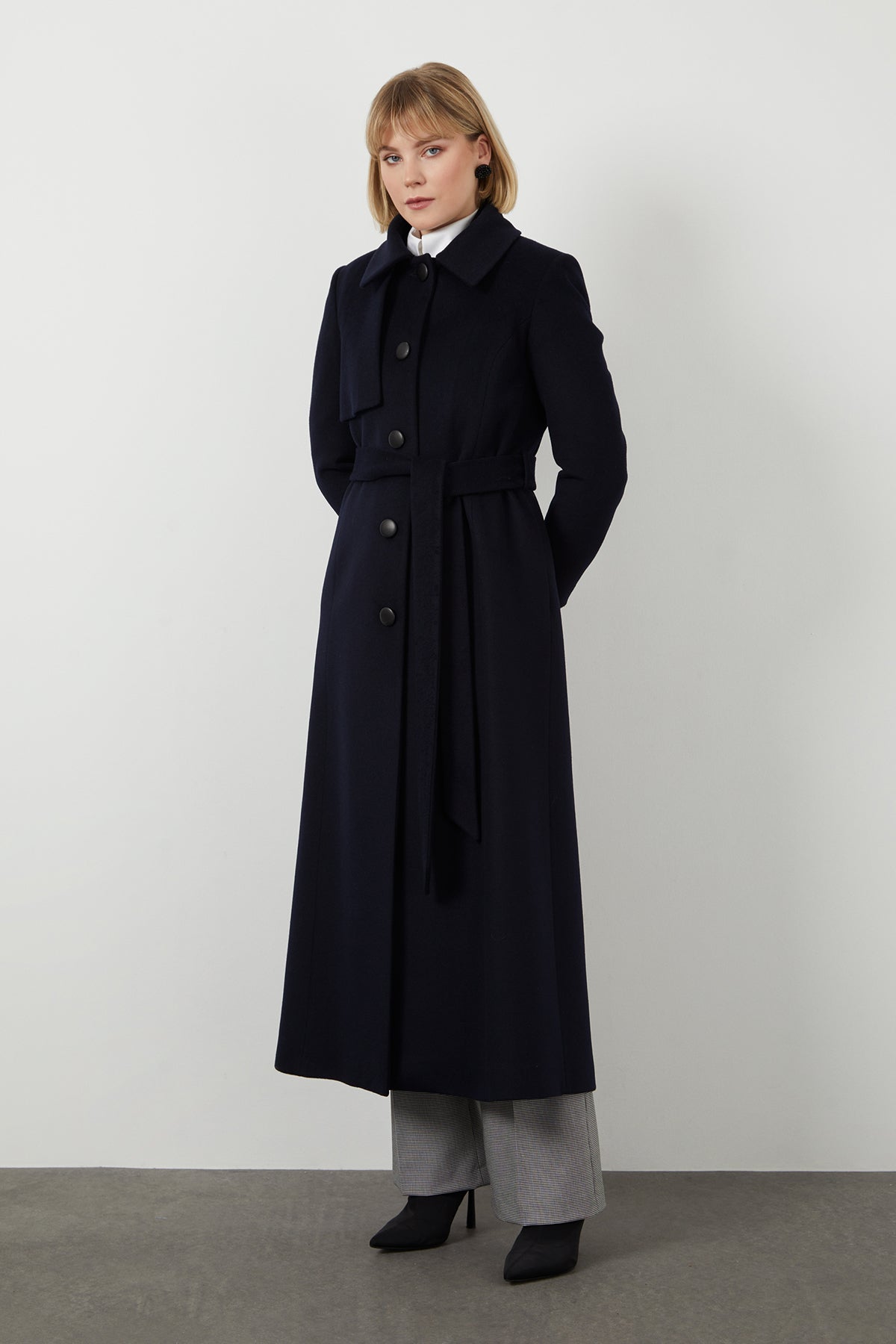 Dark Long Cashmere Coat