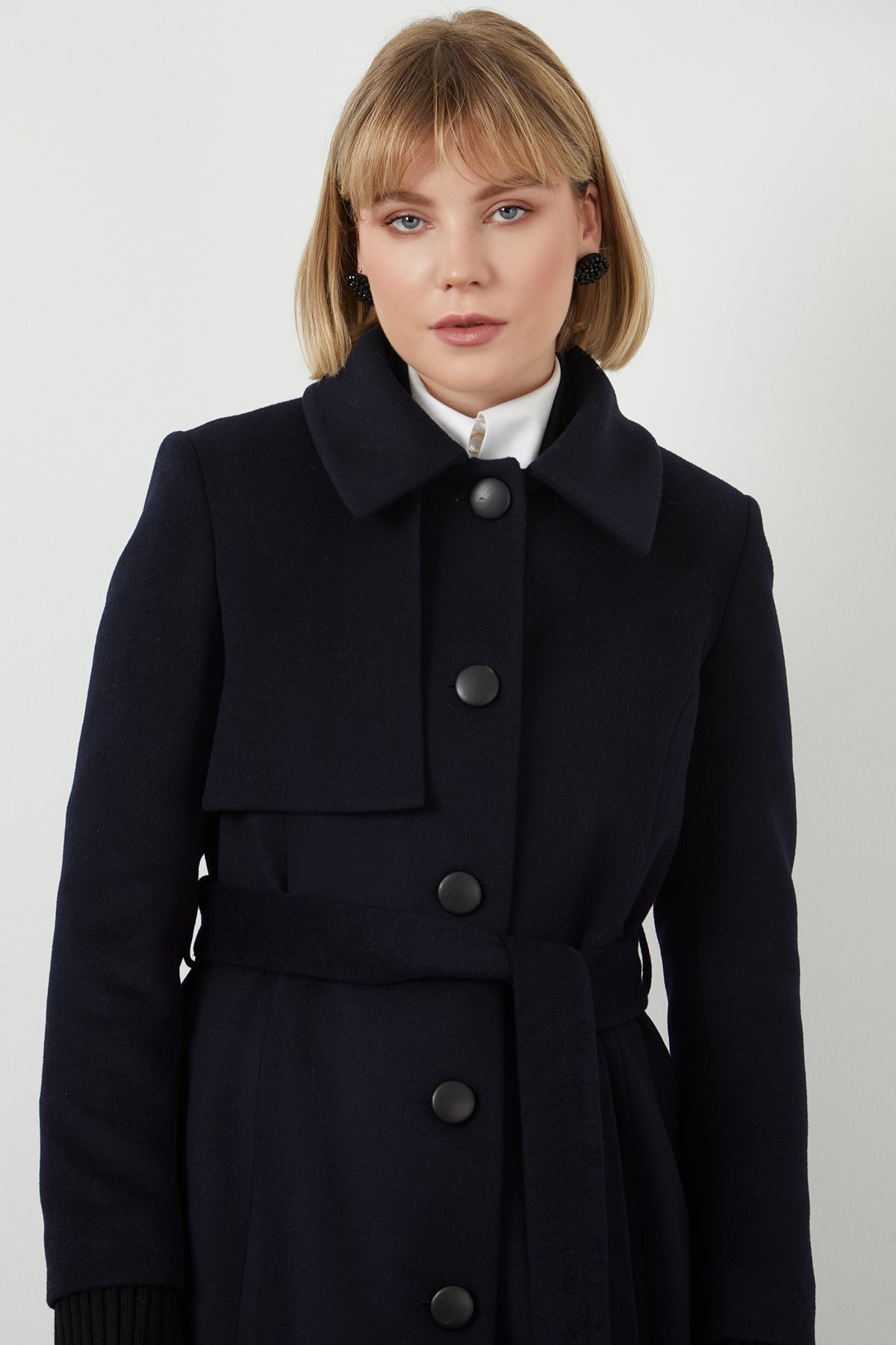 Dark Long Cashmere Coat