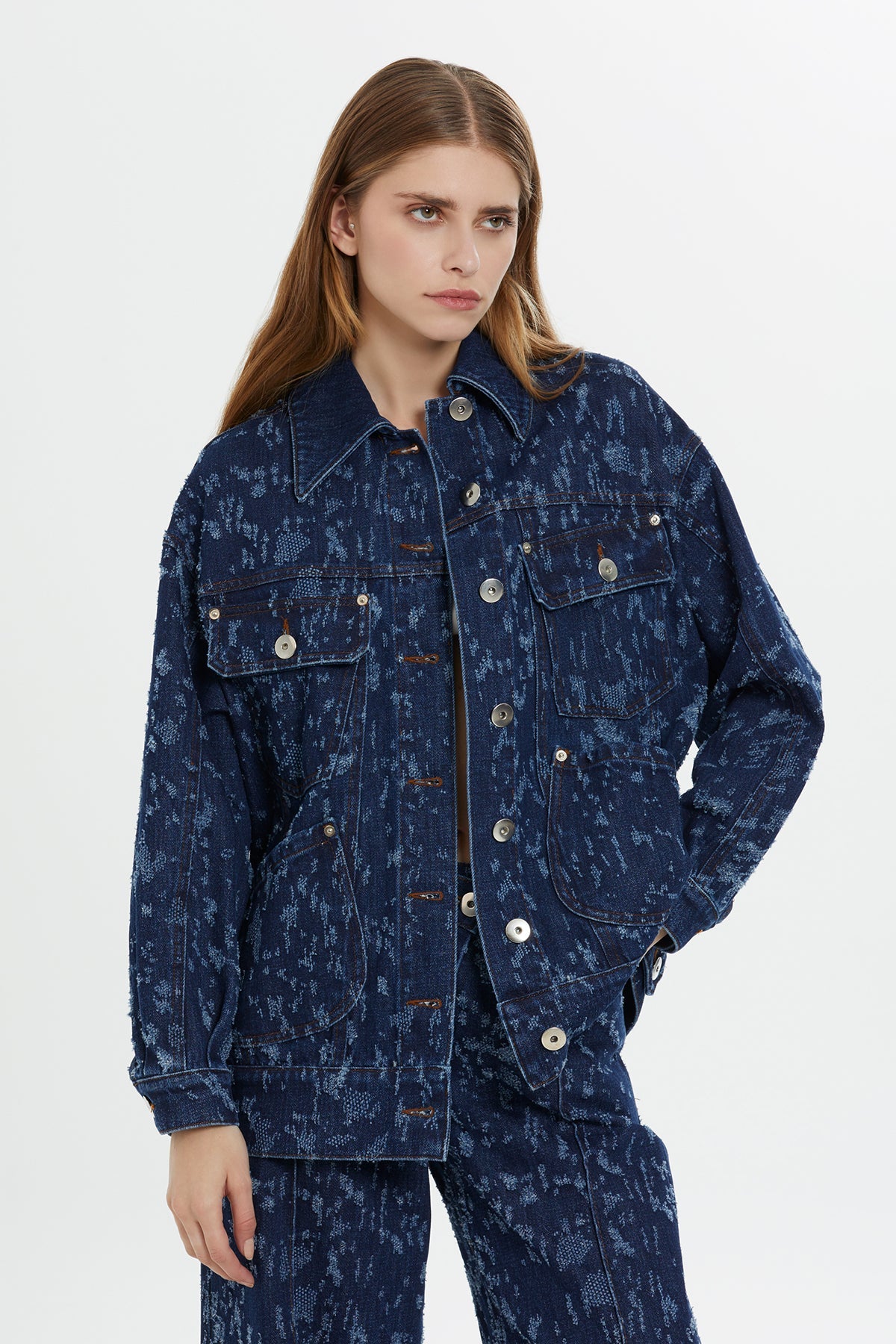 Patterned Denim Jacket