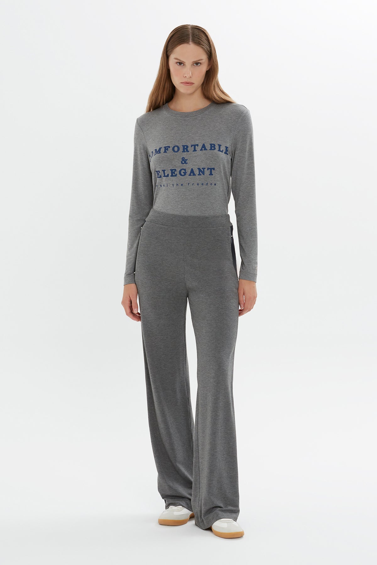 Grey Relaxed-Fit Sweatpants