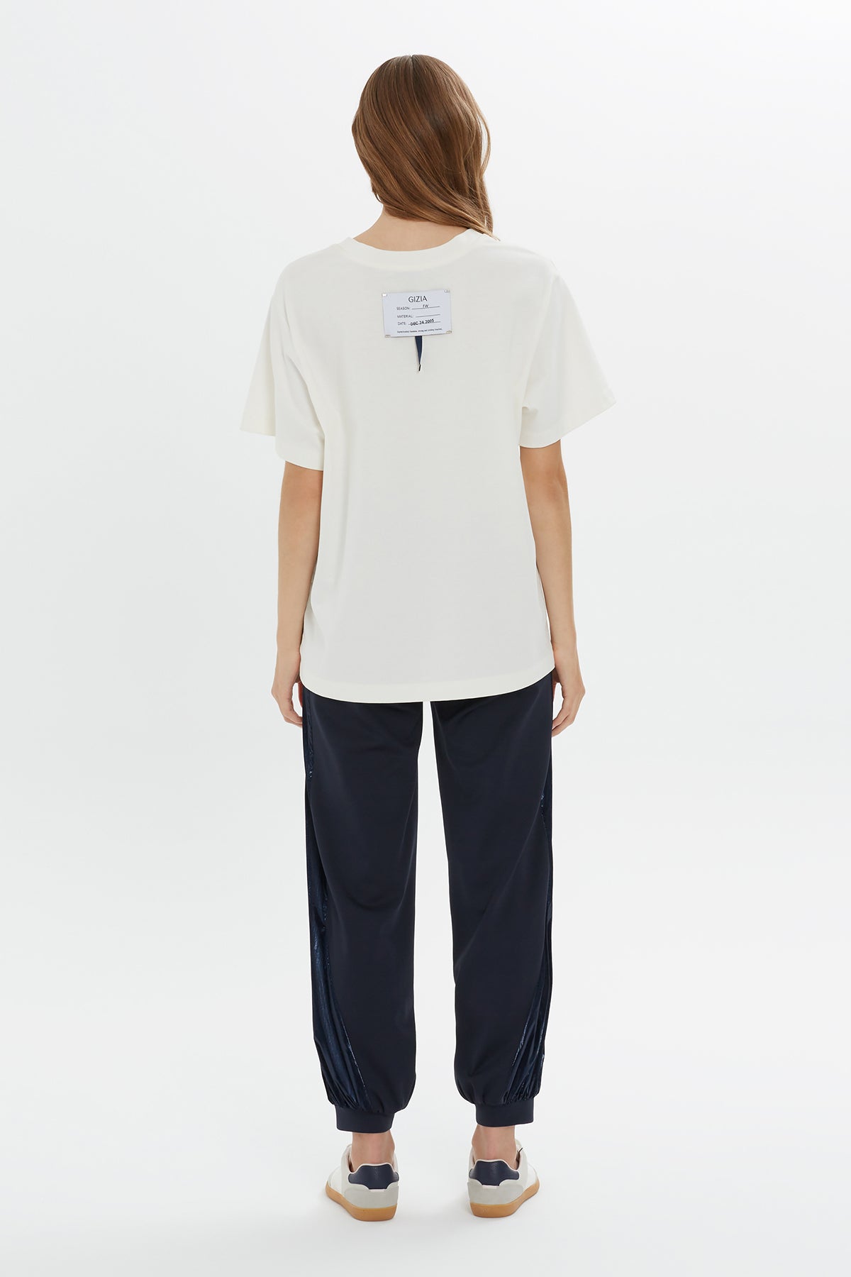 Ecru Ribbon Embellished T-Shirt