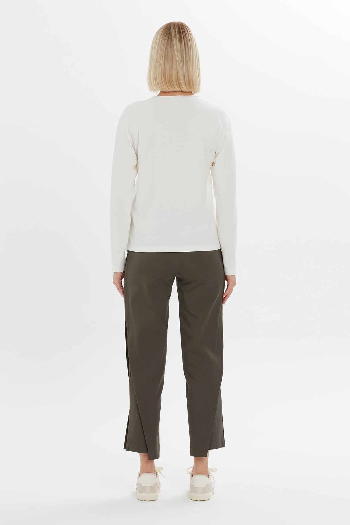 Ecru Butterfly Detail Long-Sleeve Blouse