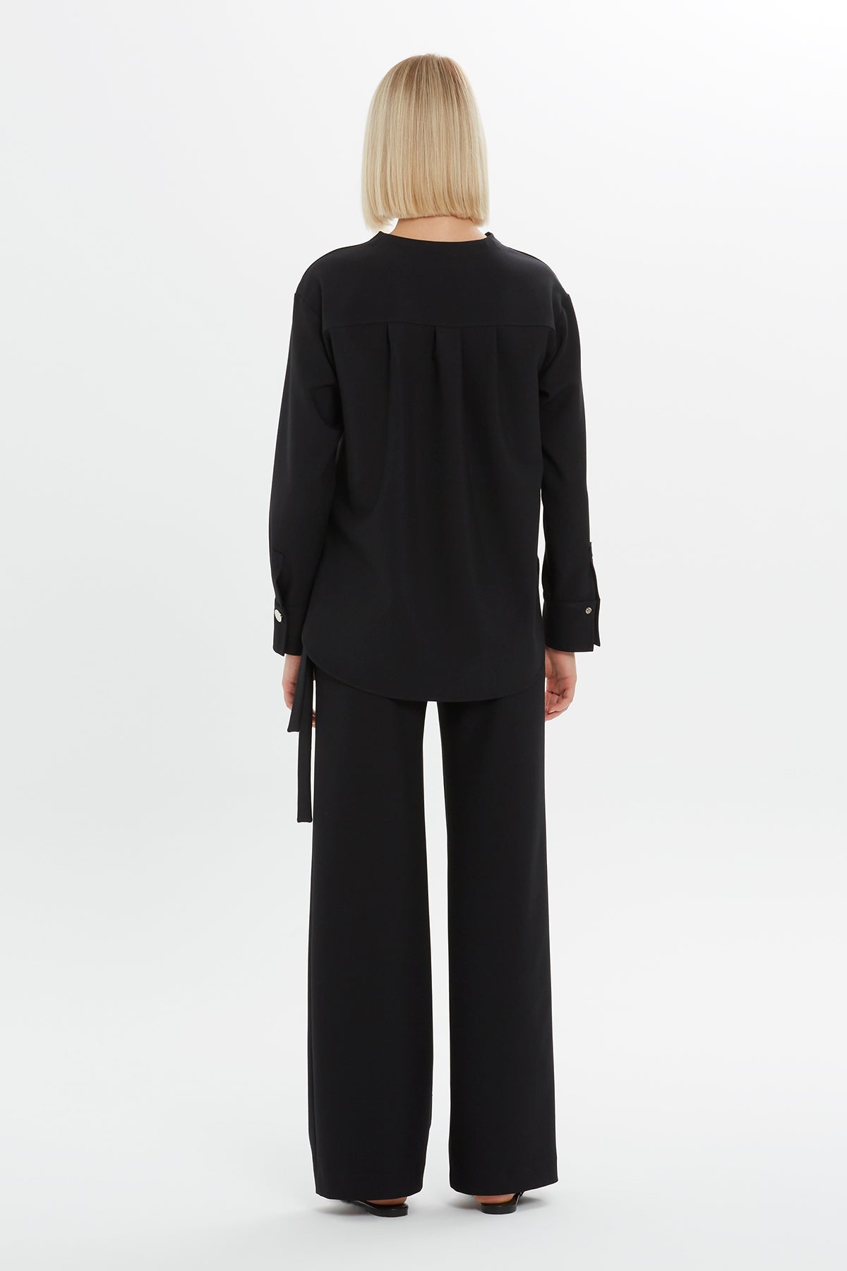 Black Printed Long-Sleeve Sweatshirt