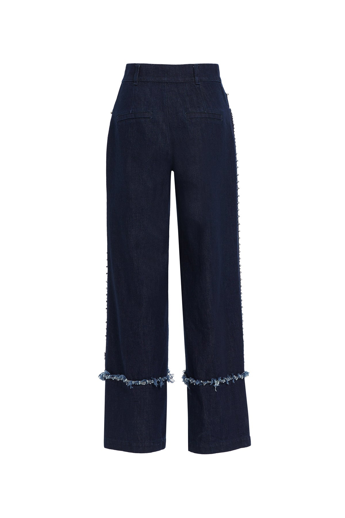 Embroidered Wide-Leg Jeans