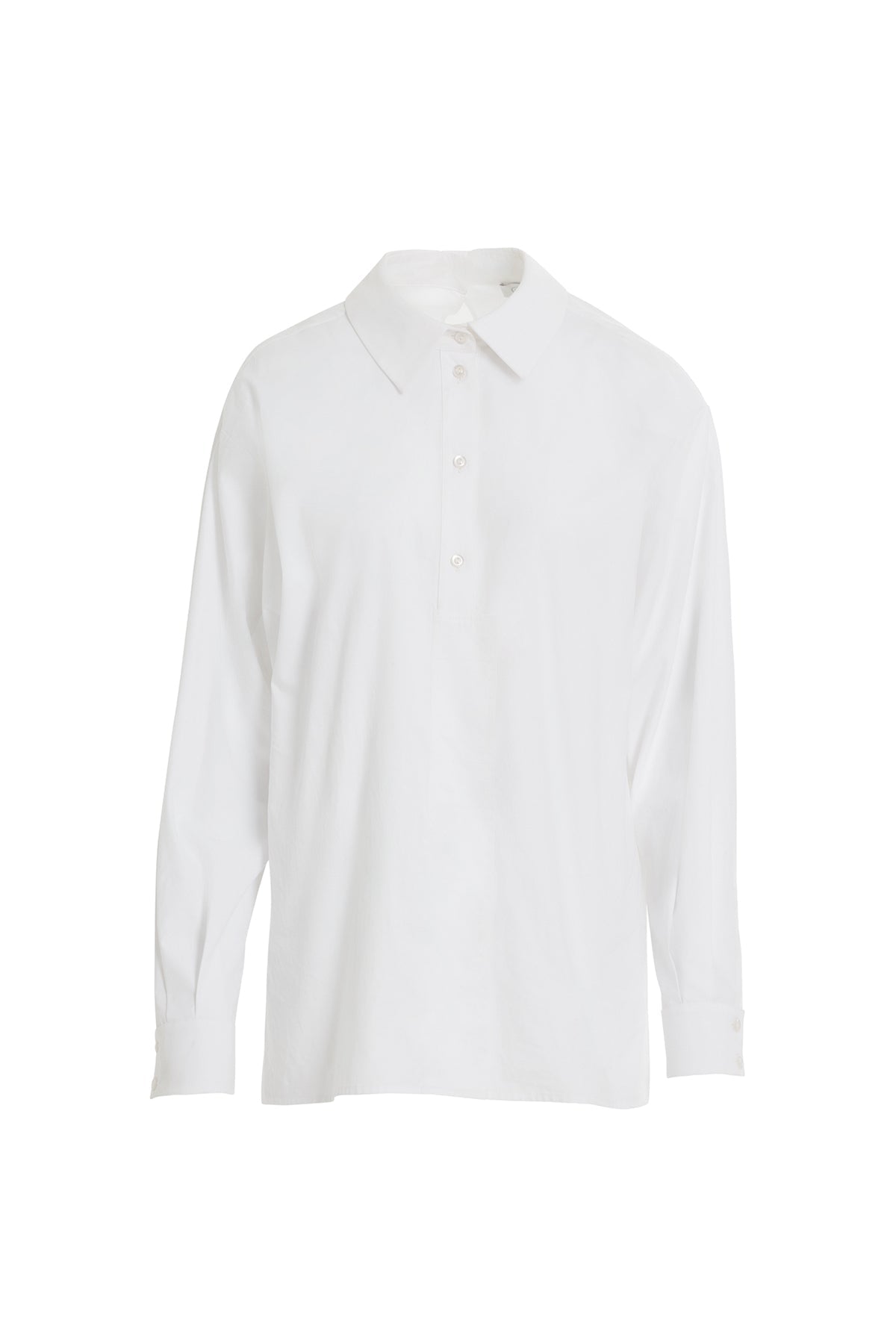 White Slit-Detail Cotton Shirt
