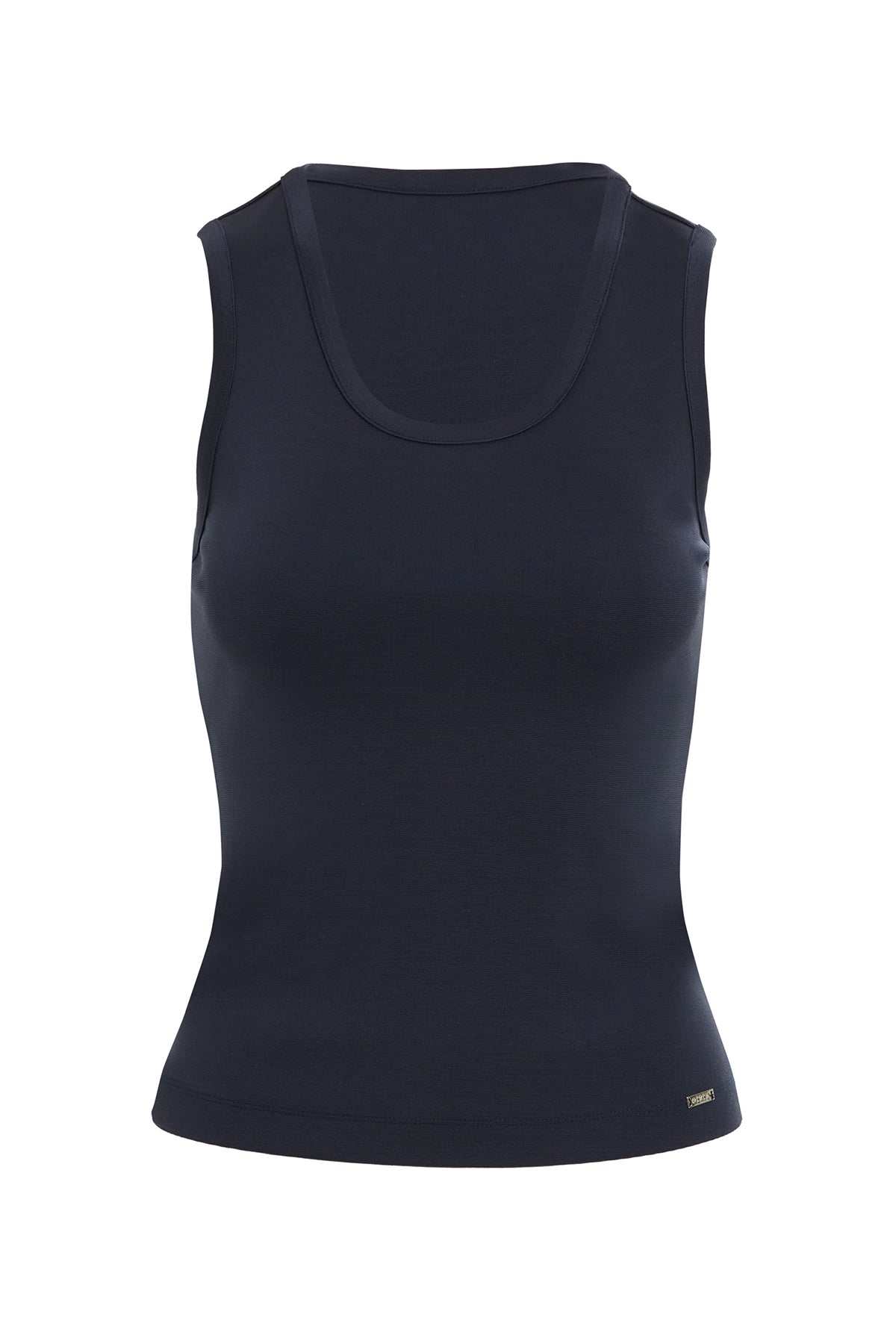 Navy Logo Detail Sleeveless Classic Tank