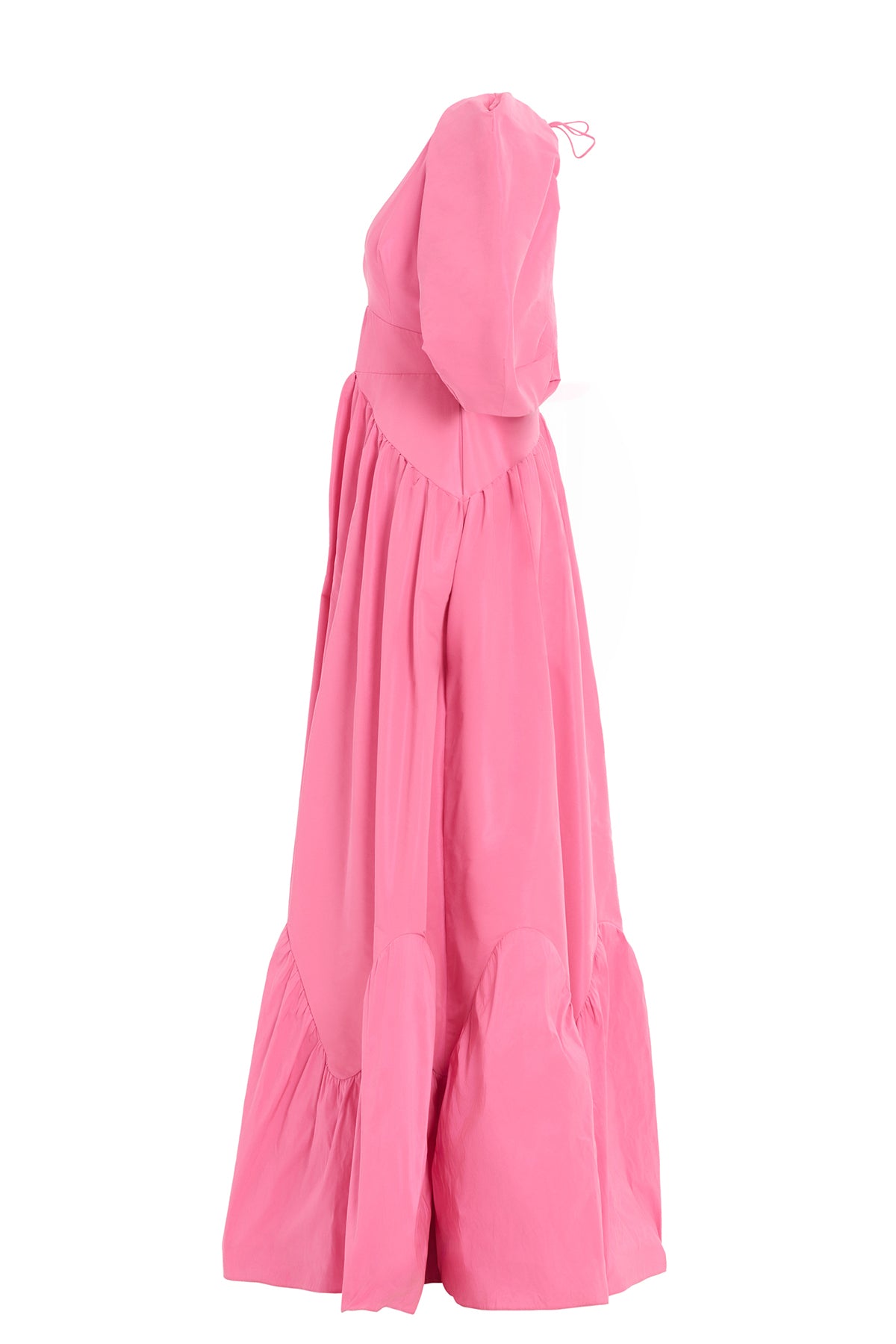 Pink V-Neck Maxi Dress