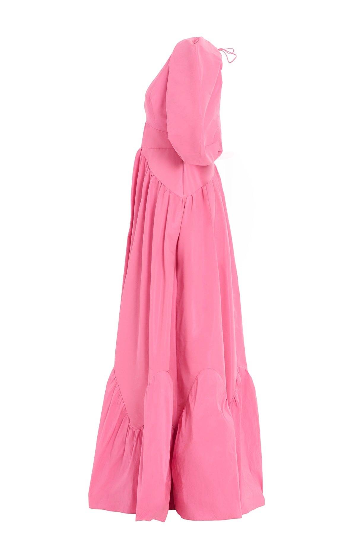 Pink V-Neck Maxi Dress