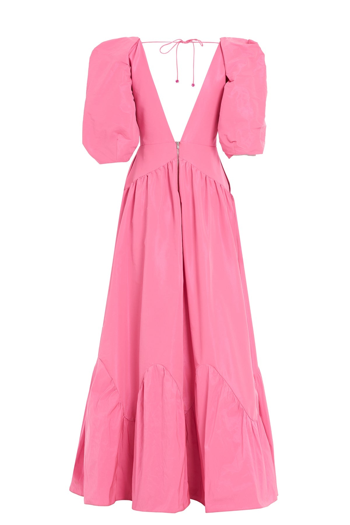 Pink V-Neck Maxi Dress