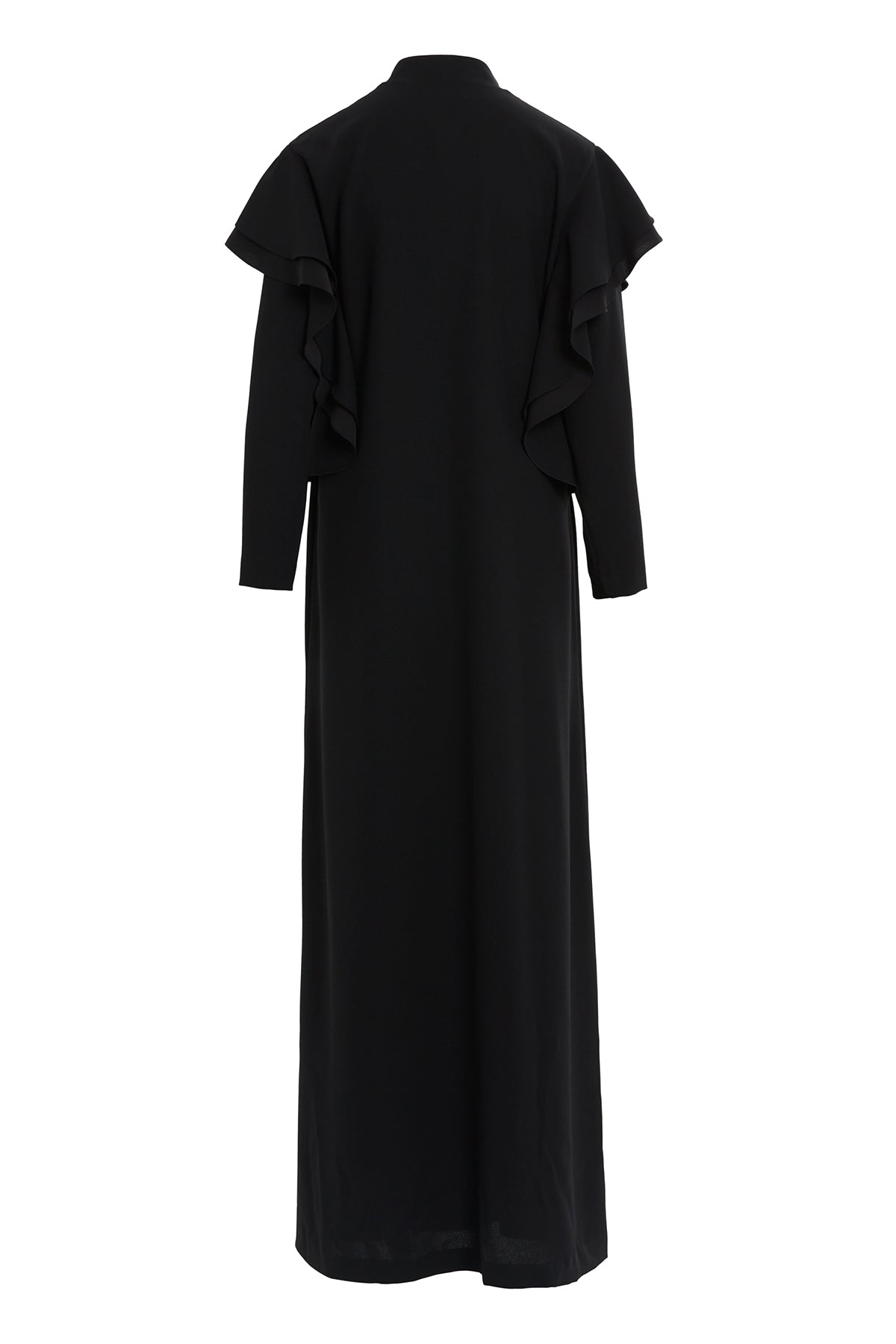 Black Tie-Detail Long Dress