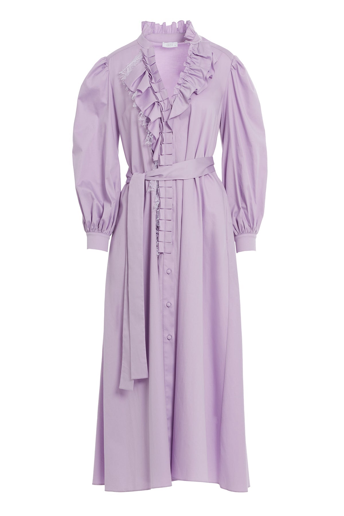 Pink Ruffled Midi Dress