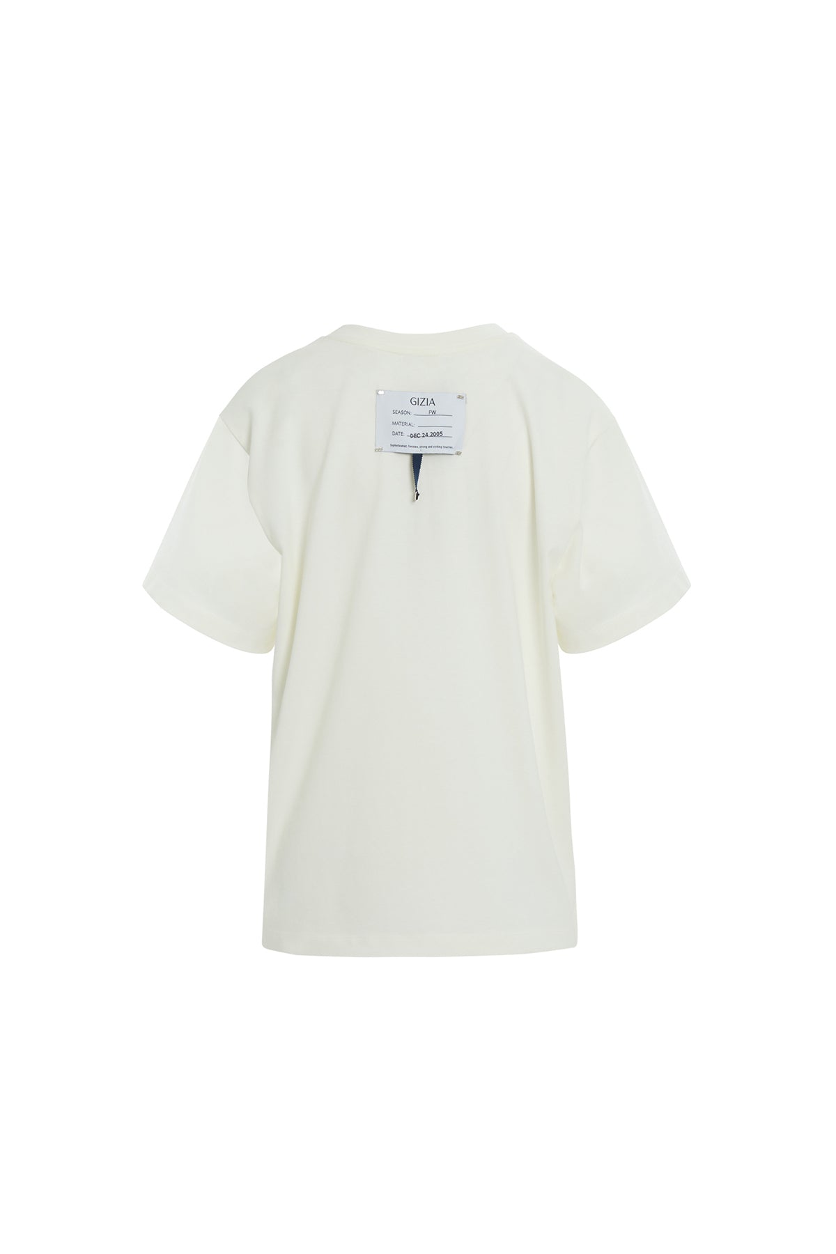 Ecru Ribbon Embellished T-Shirt