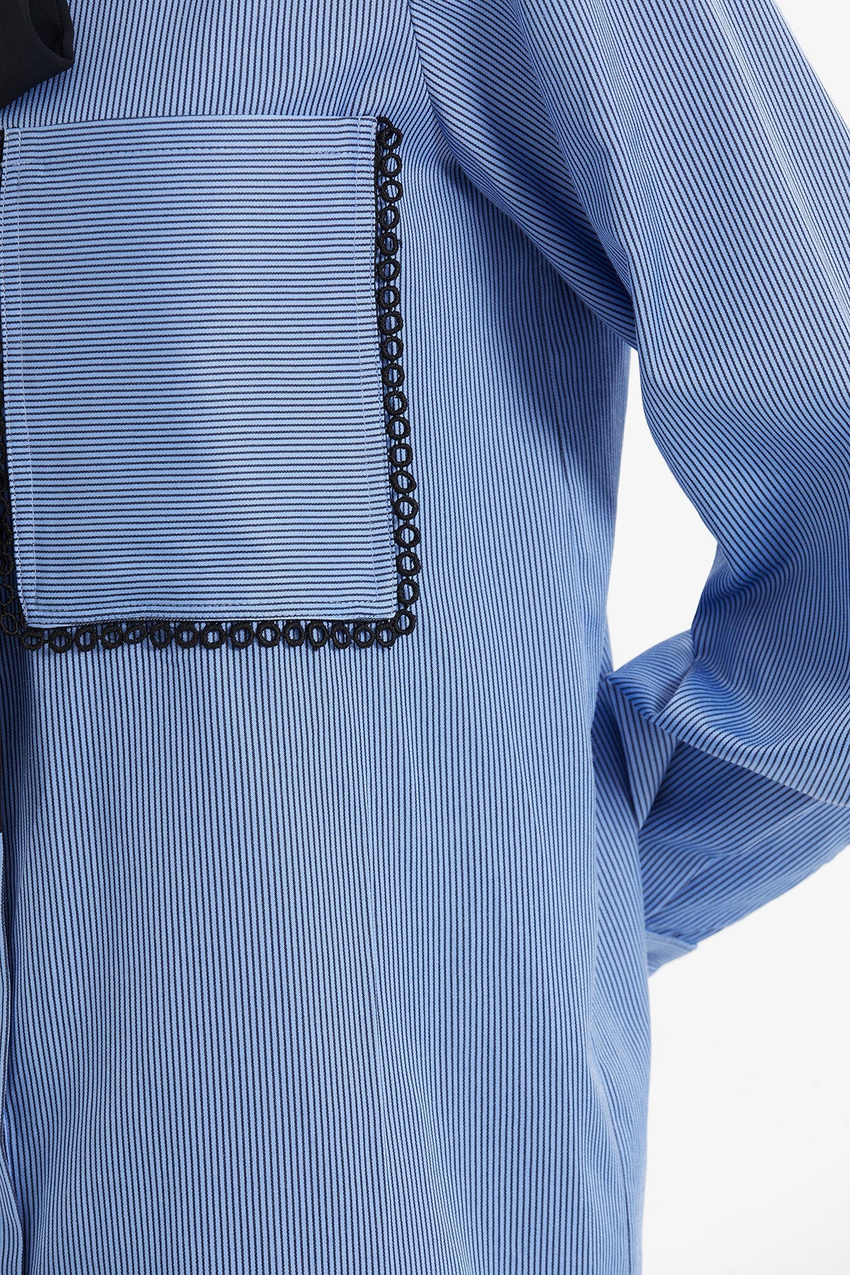 Black Scarf-Detail Co-Ord Set