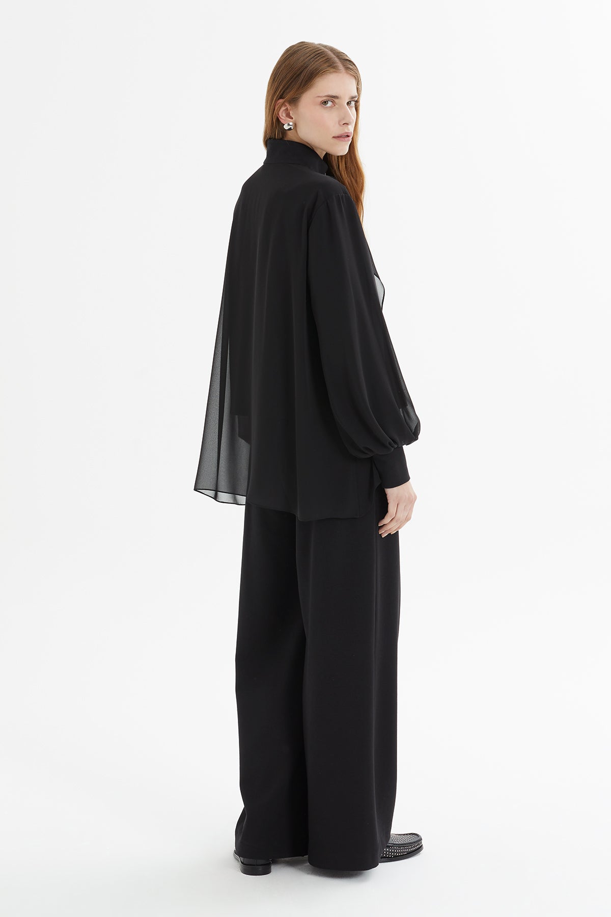 Black Mesh-Sleeve Tracksuit