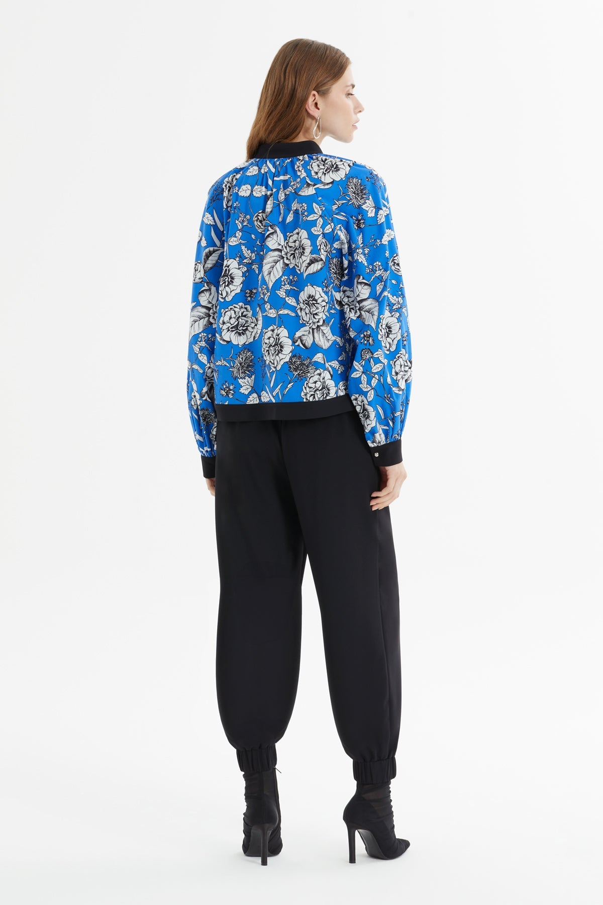 Blue Patterned Cotton Tracksuit