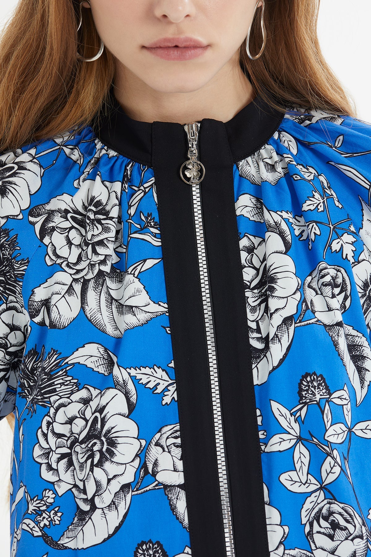 Blue Patterned Cotton Tracksuit
