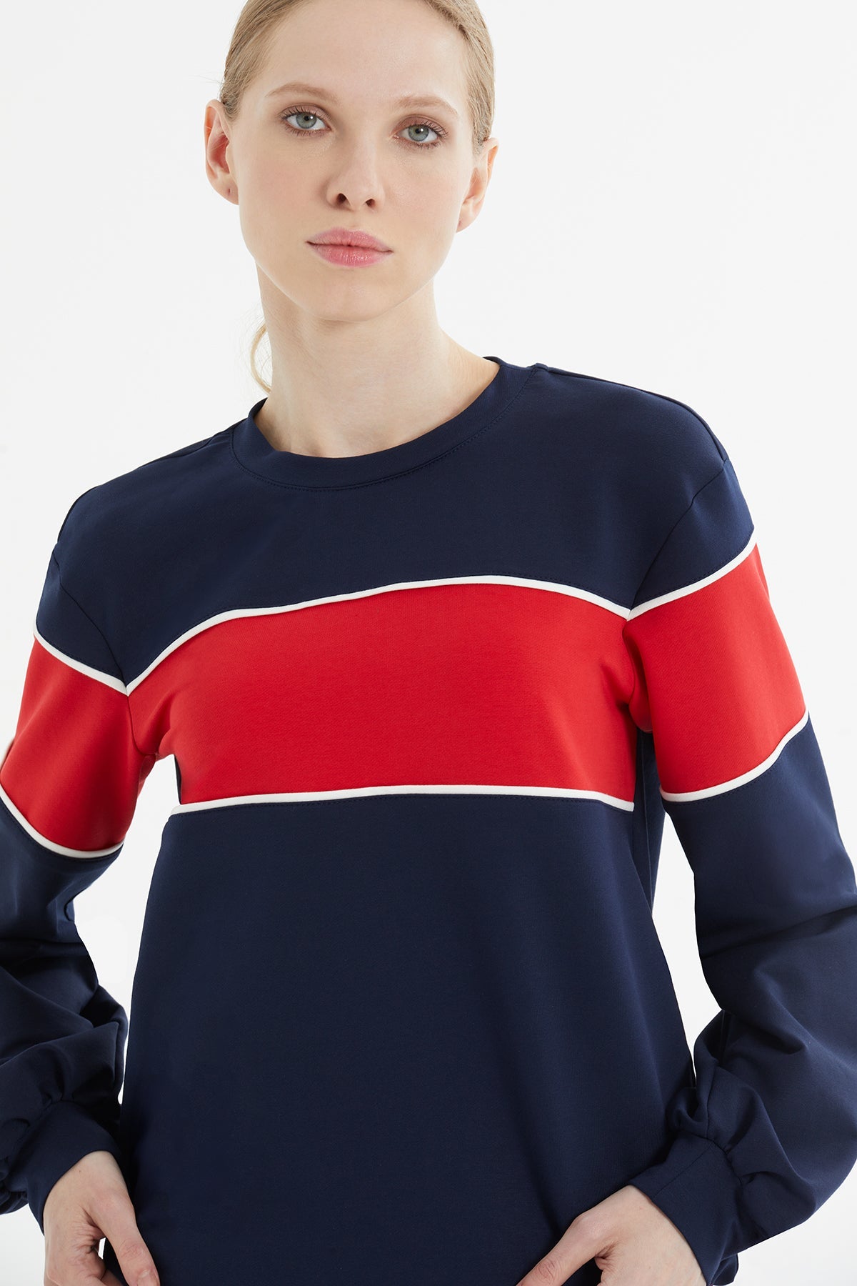 Navy Color-Block Tracksuit