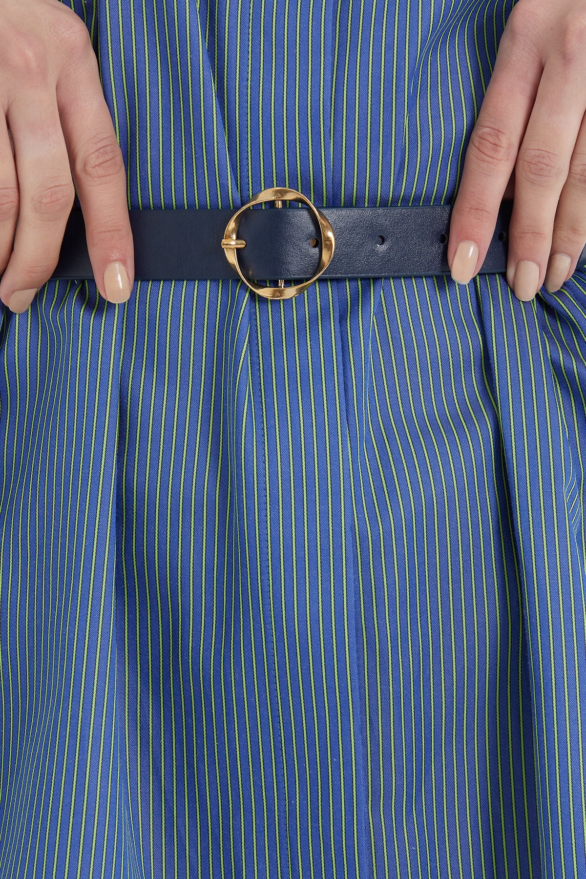 Green Button-Detail Shirt