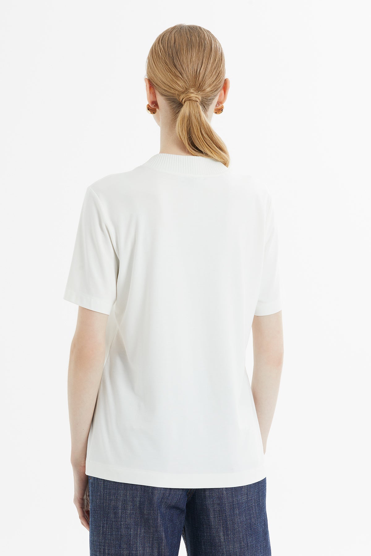 Ecru Crew-Neck T-Shirt