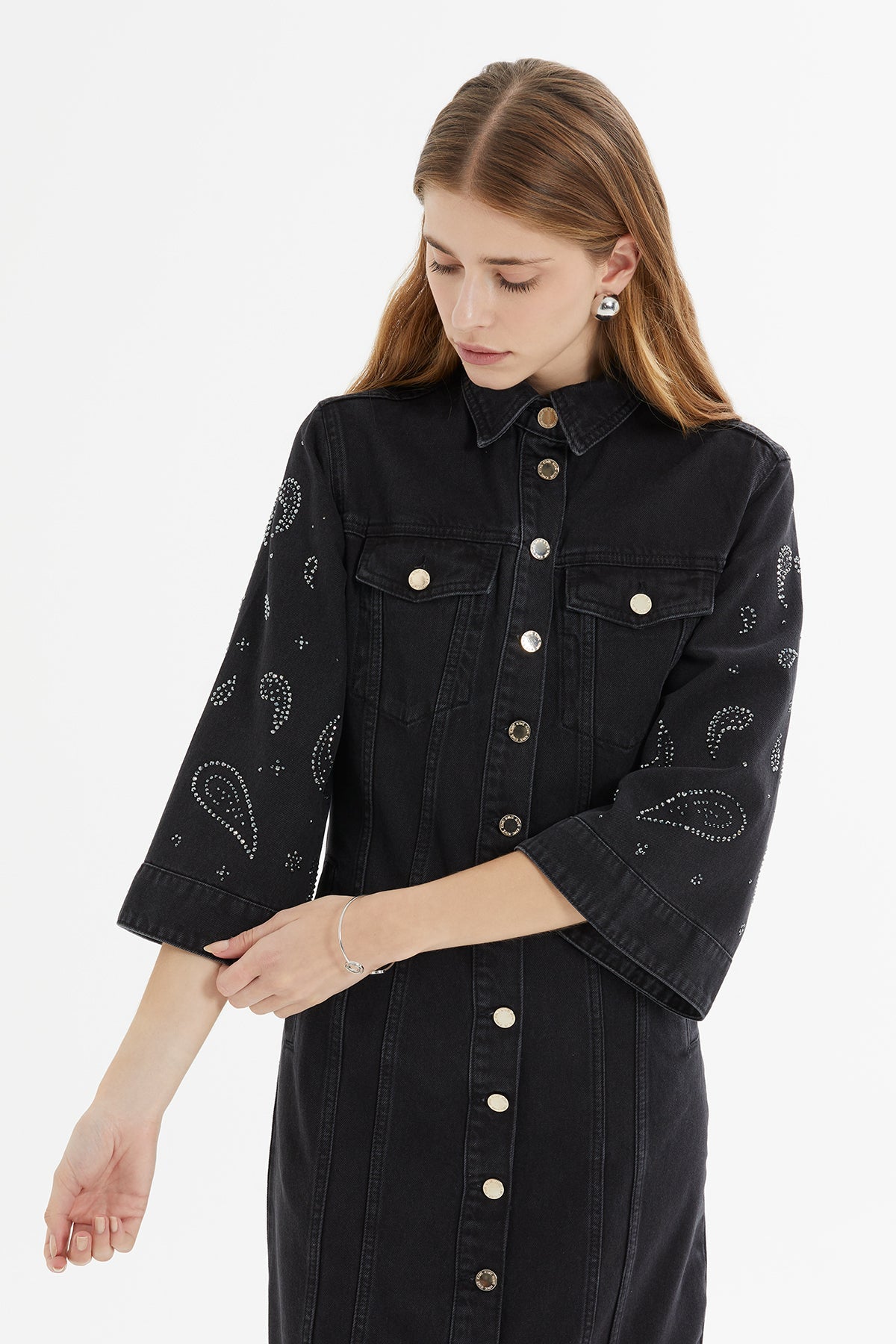 Black Denim Maxi Dress