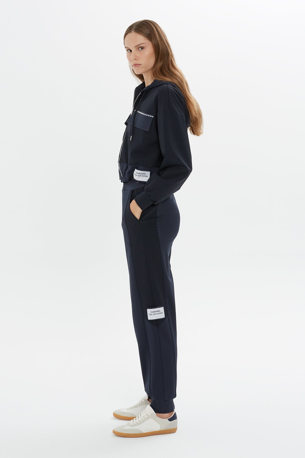 Hooded Pocket Crop Sweatshirt