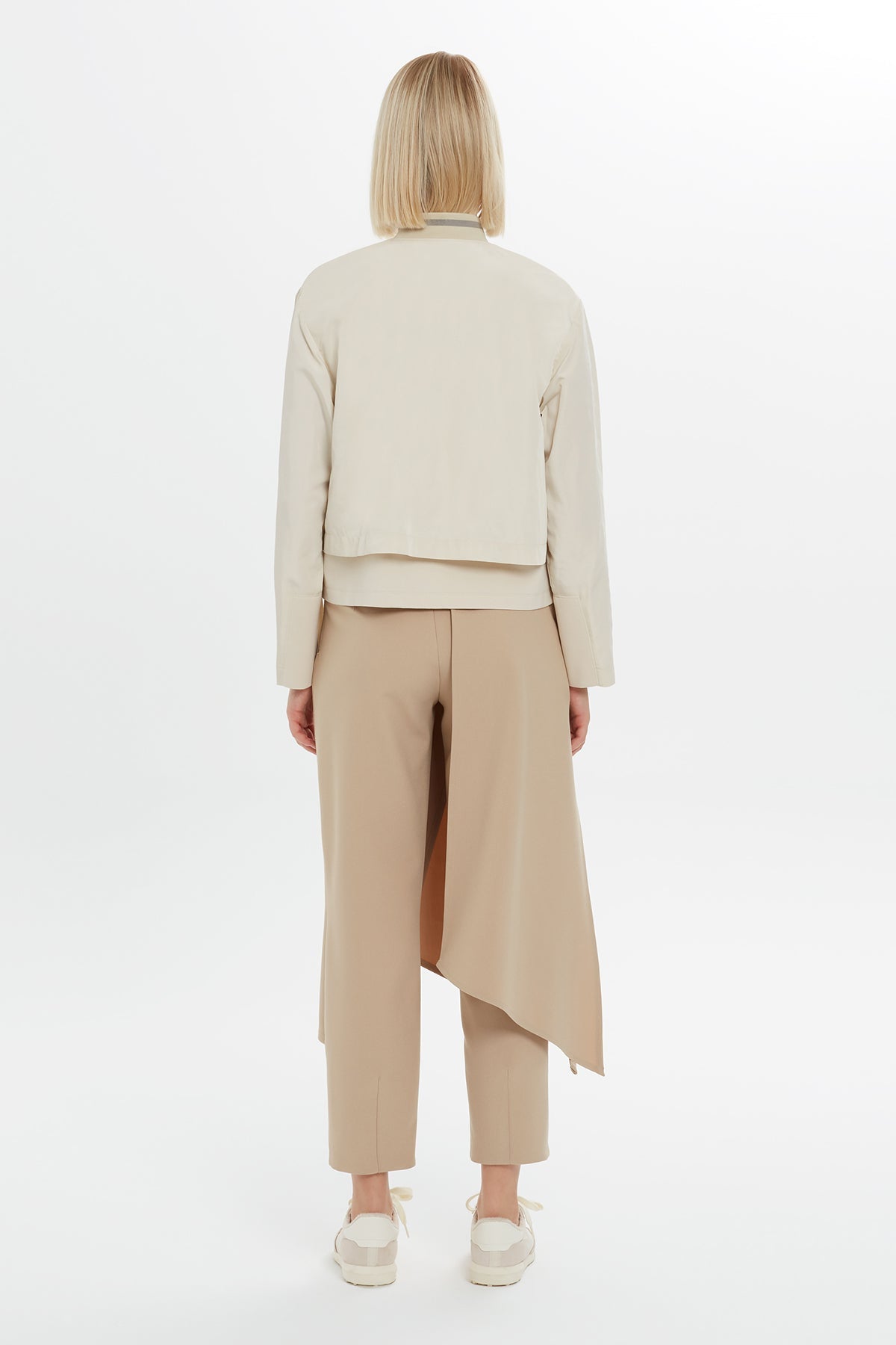Beige Butterfly-Detail Sweatshirt