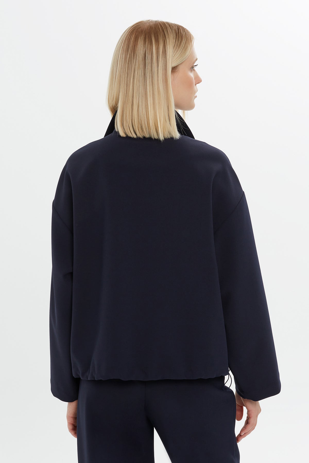 Zip-Front Relaxed Sweatshirt