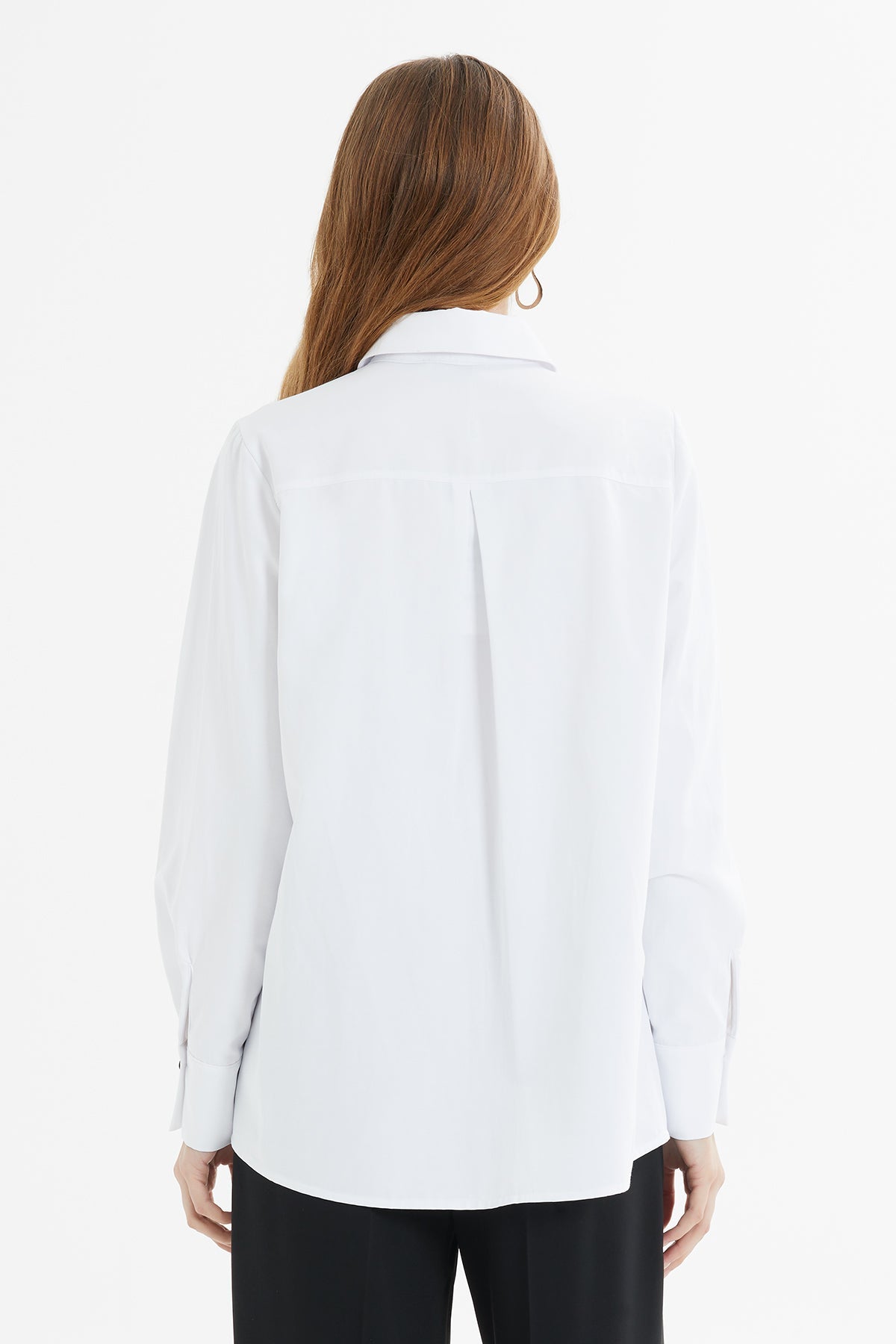 White Lace-Detail Shirt